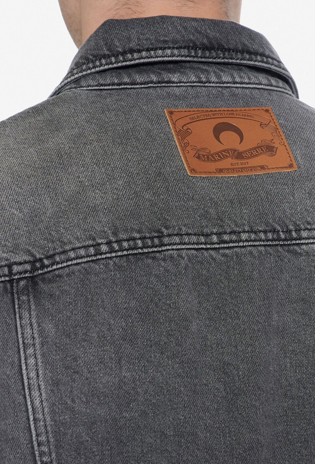 Marine Serre Last Size Marine Serre Regen Moon-Print Denim Working Jacket Size US M / EU 48-50 / 2 - 3 Thumbnail