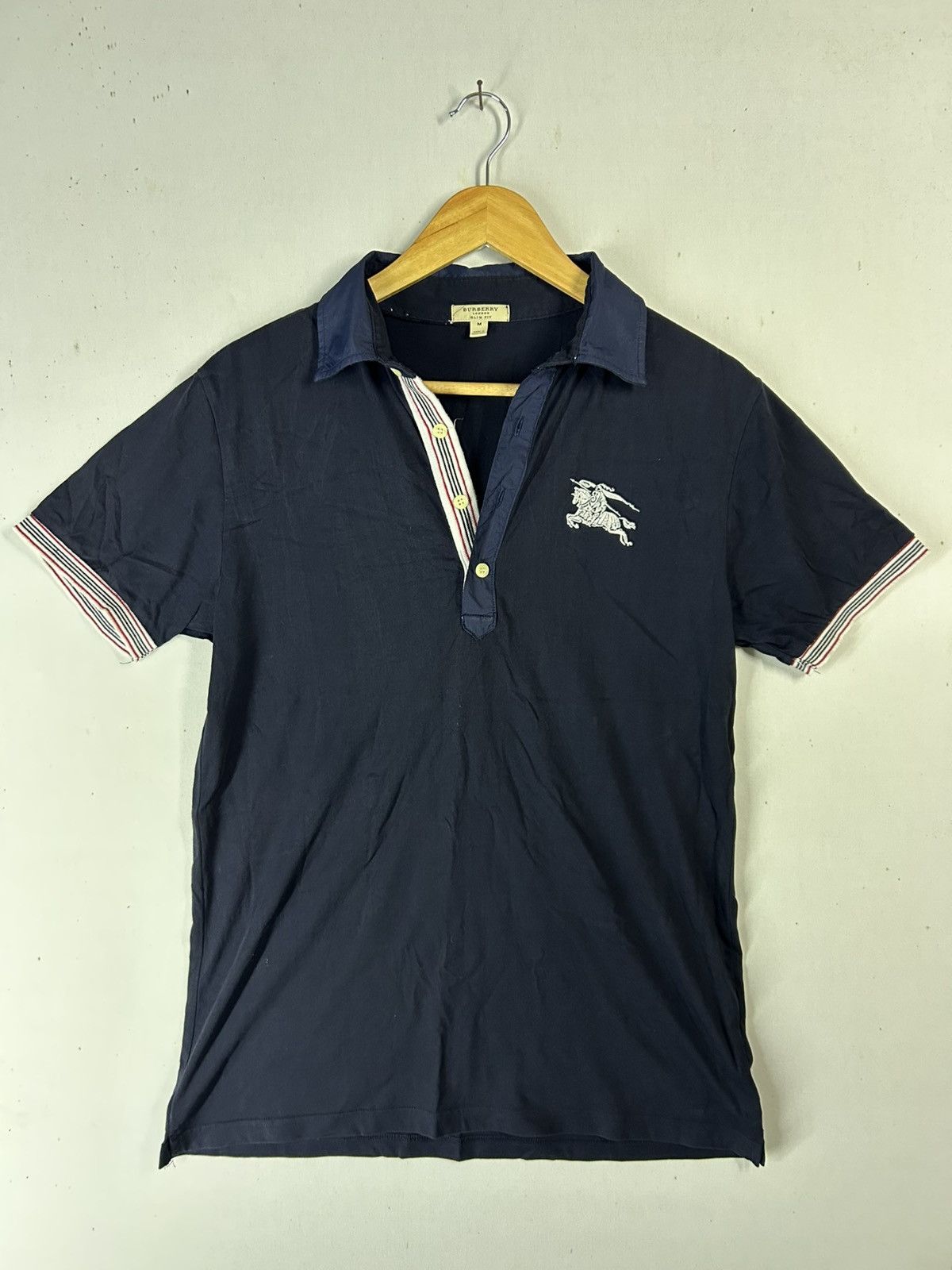 Vintage Burberry London embroidery logo polos