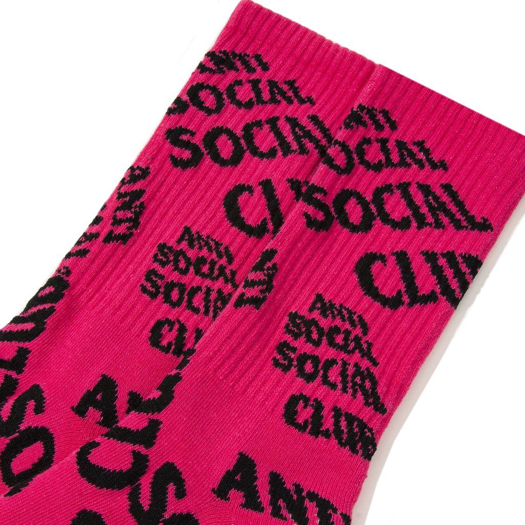 Anti Social Social Club DS Black ASSC No Drama Pink Socks supreme bape kith kaws Size ONE SIZE - 3 Thumbnail