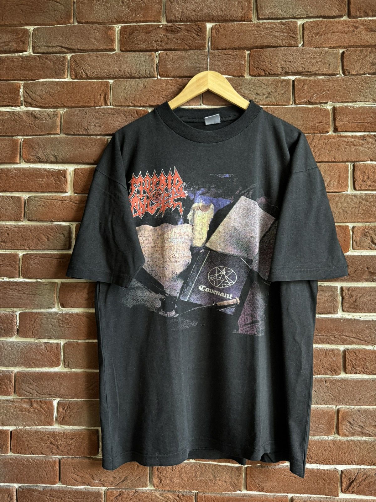 Rare Vintage 90s Morbid Angel Covenant Music Metal Band Tee