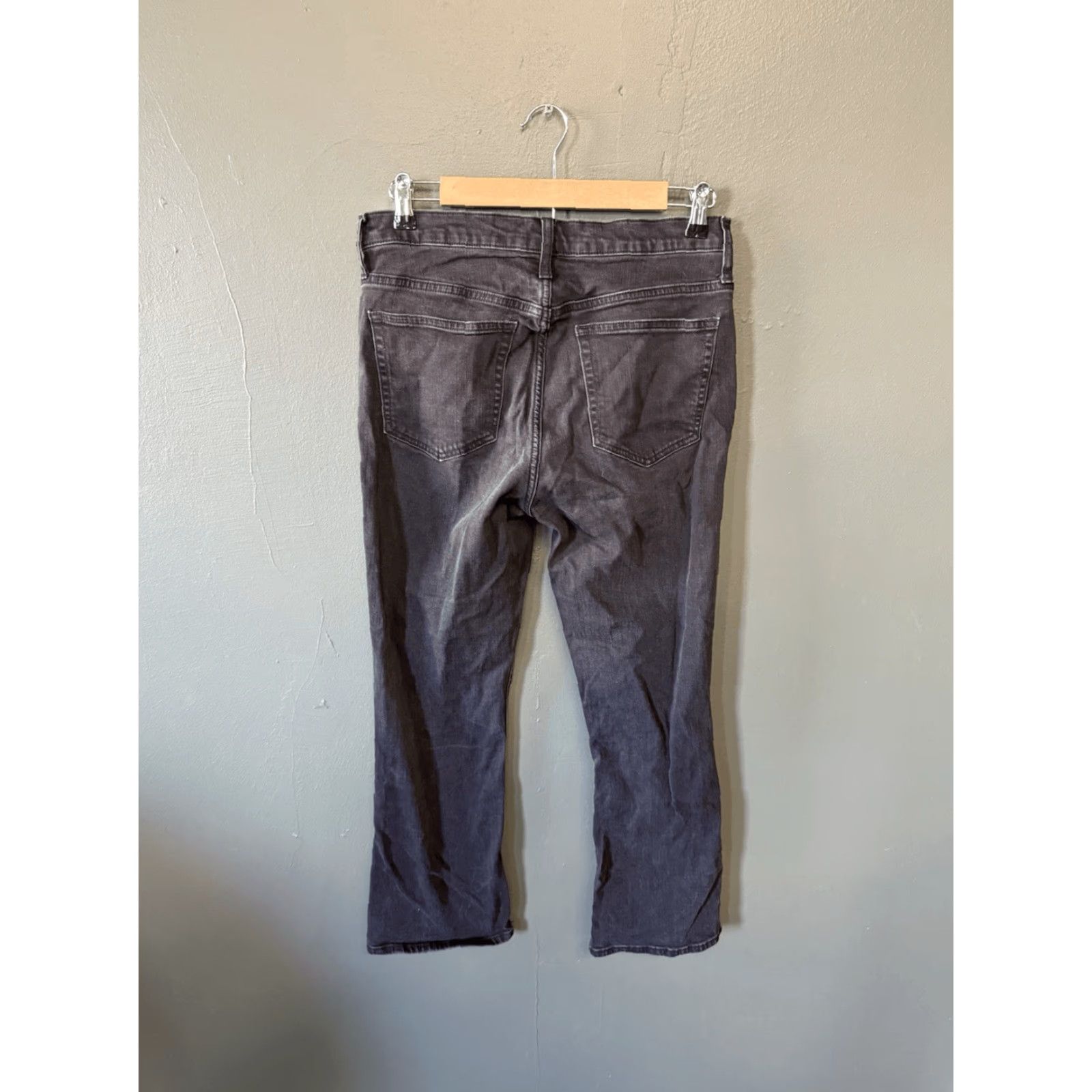 J.Crew J. Crew Jeans Cropped Black Denim High Rise Flare Womens 29 Size 29" - 2 Thumbnail