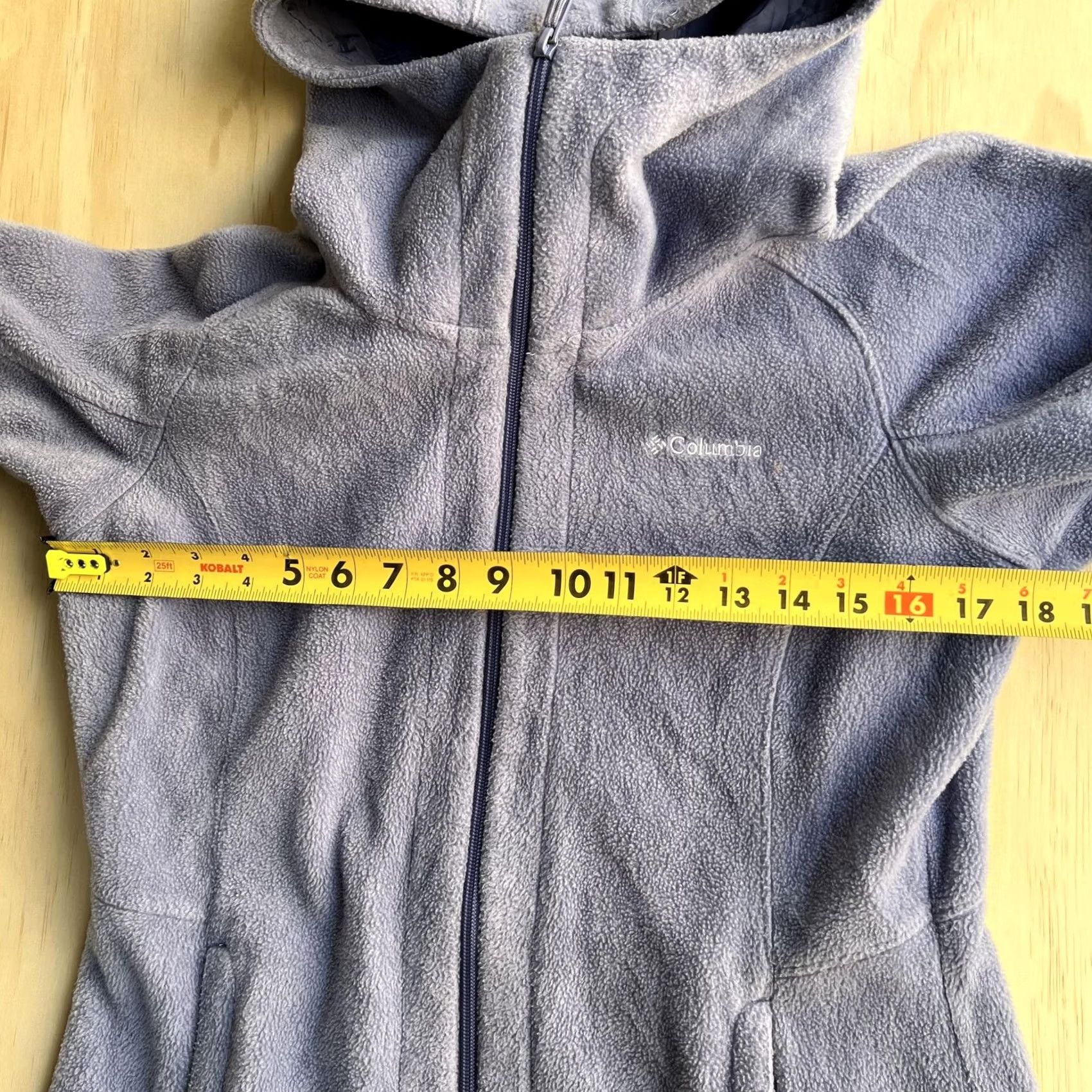 Vintage Columbia Jacket Womens Small Purple Hooded Fleece Full Zip Longline Pockets Size S / US 4 / IT 40 - 6 Thumbnail