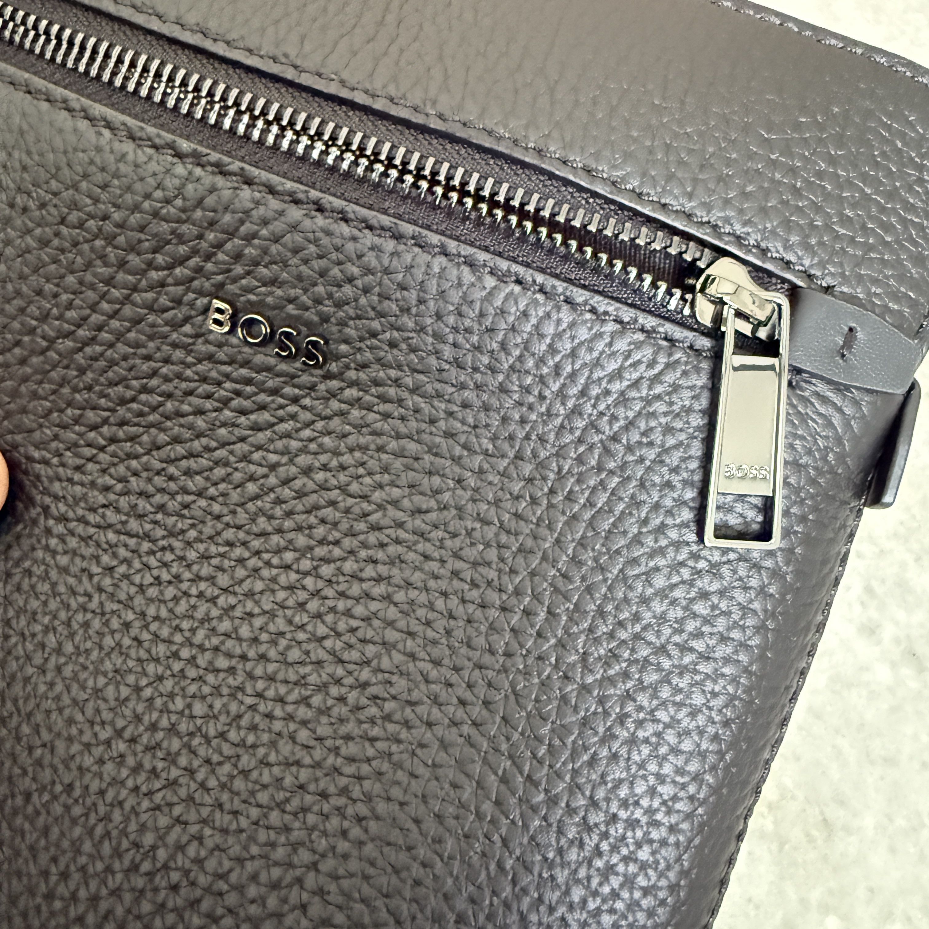Hugo Boss HUGO BOSS Morval_S All Leather Zip Env_O Bag 50517985 Black Size ONE SIZE - 12 Thumbnail
