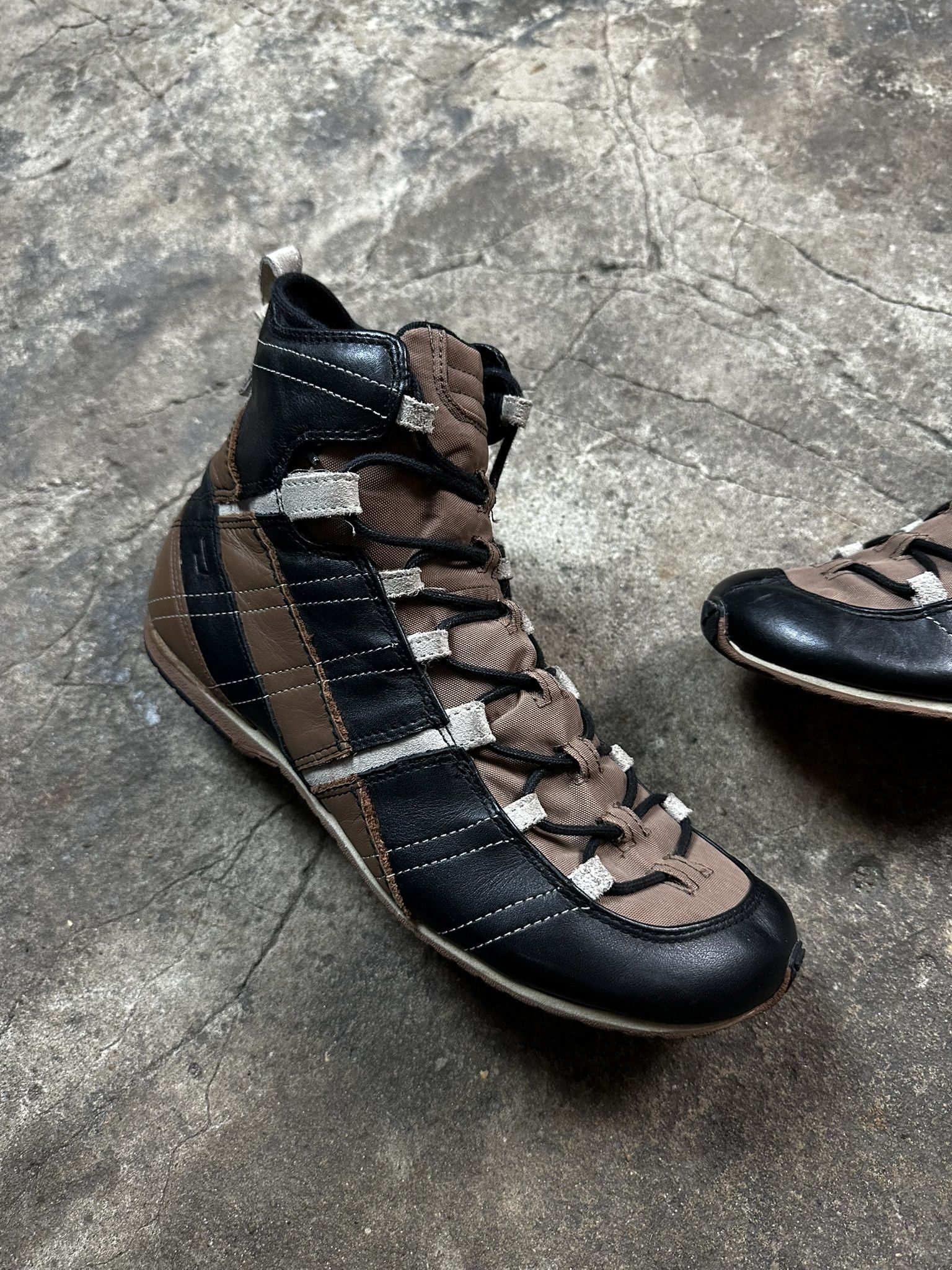 Diesel Vintage Diesel Boxing Hi-Top Y2k Sneakers 2000s Size US 7.5 / IT 37.5 - 2 Thumbnail