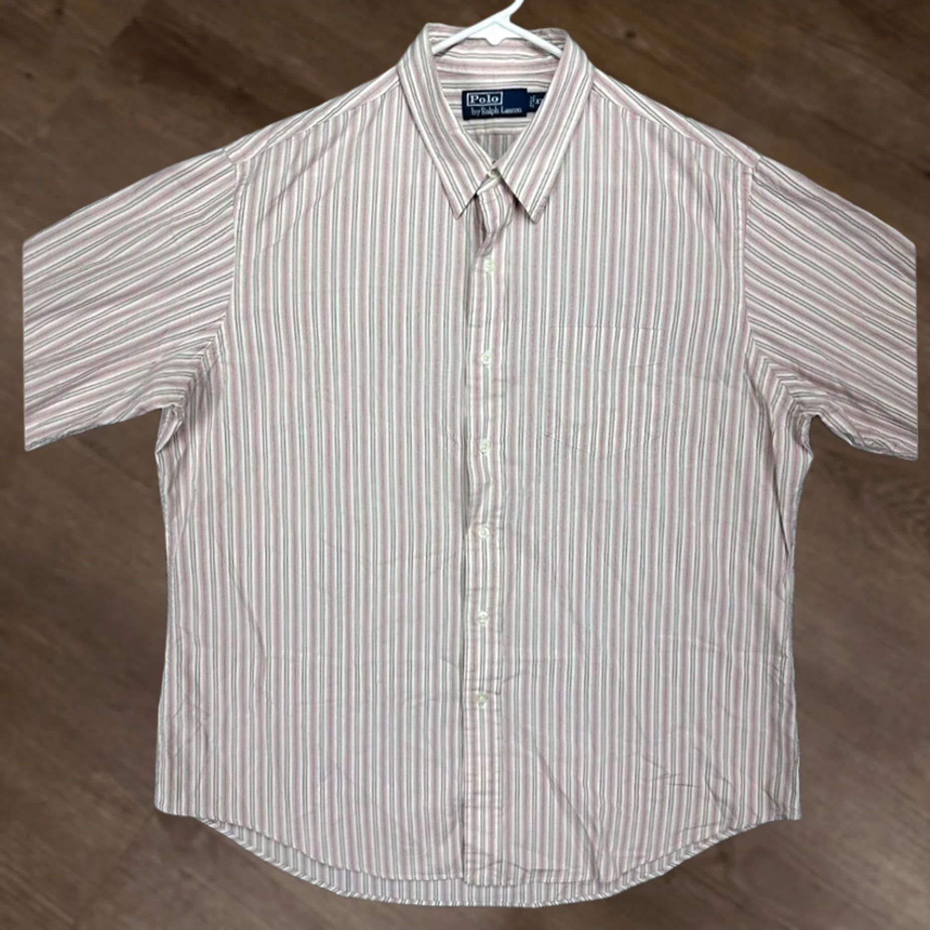 Polo Ralph Lauren Polo Ralph Lauren Button-Up Shirt Mens XL Pink Striped Long Sleeve Button-Down Shirt Size US XL / EU 56 / 4 - 1 Thumbnail