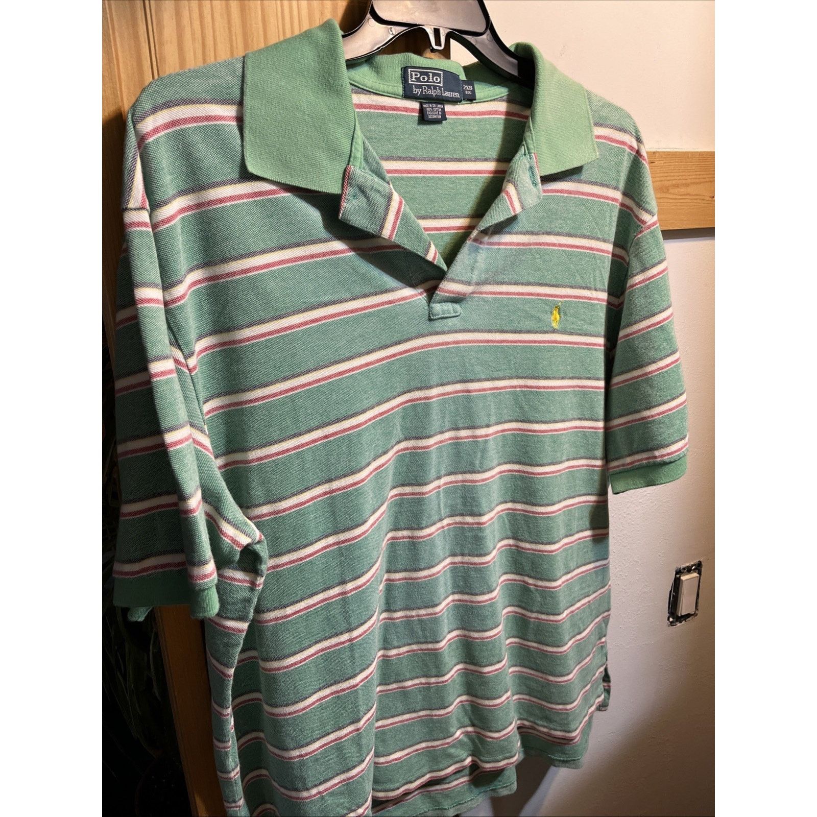Polo Ralph Lauren Polo Ralph Lauren VTG Men’s 2XB Green Button Cotton Shirt Size US XXL / EU 58 / 5 - 2 Thumbnail