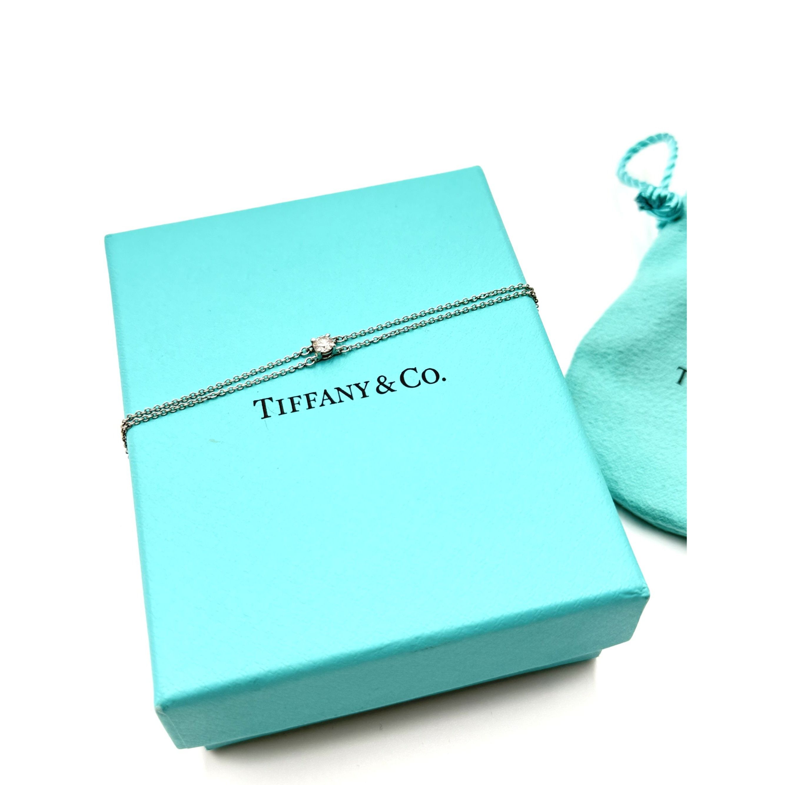Tiffany & Co. Tiffany & Co. PT950 Platinum Diamond Solitaire Bracelet With Size ONE SIZE - 1 Thumbnail