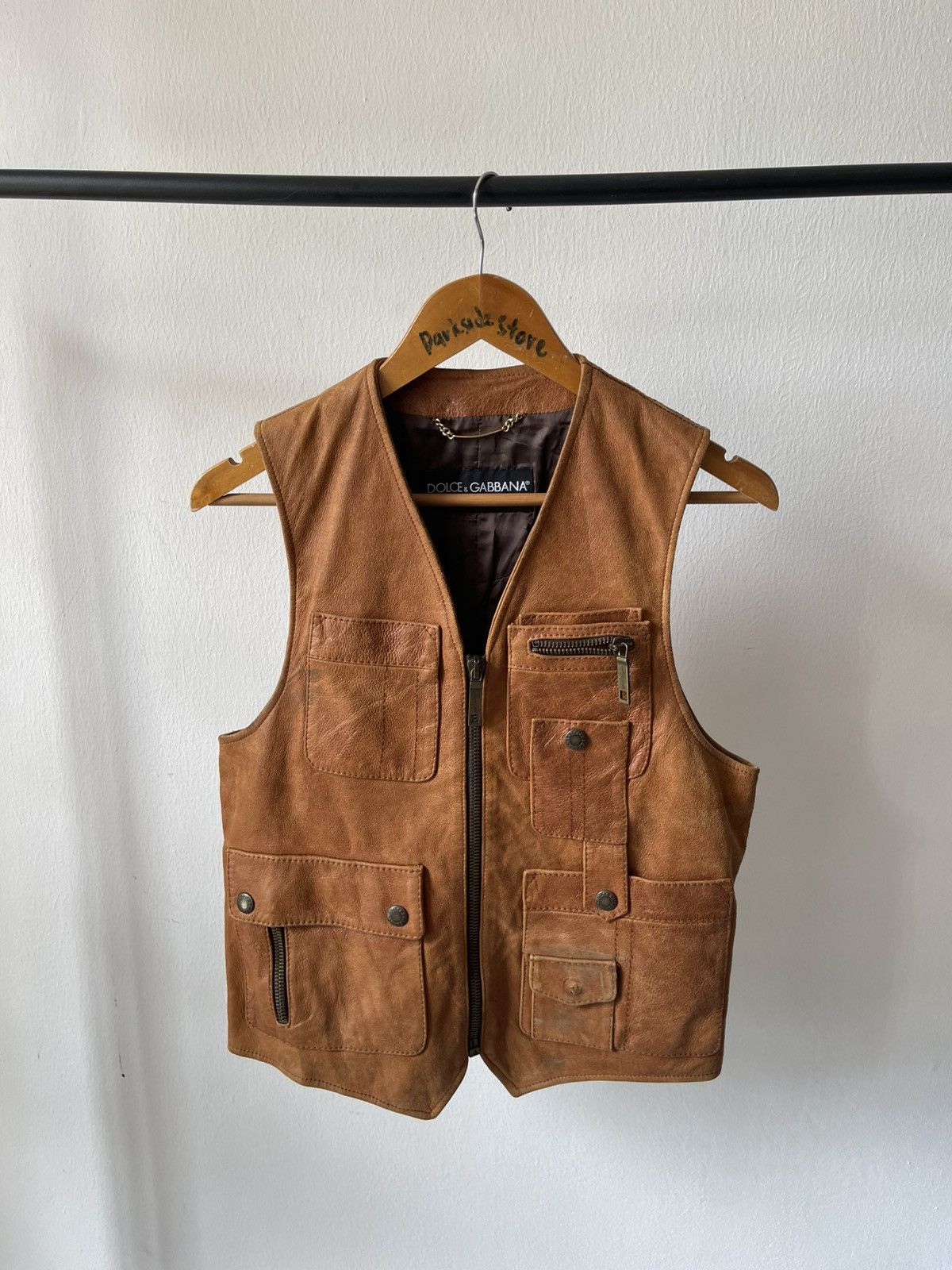 Dolce & Gabbana 2000s Dolce & Gabbana Leather Vest Size US S / EU 44-46 / 1 - 2 Thumbnail
