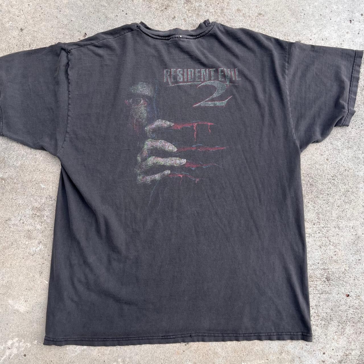 image of Band Tees x Vintage Resident Evil 2 T-Shirt in Grey, Men's (Size XL)