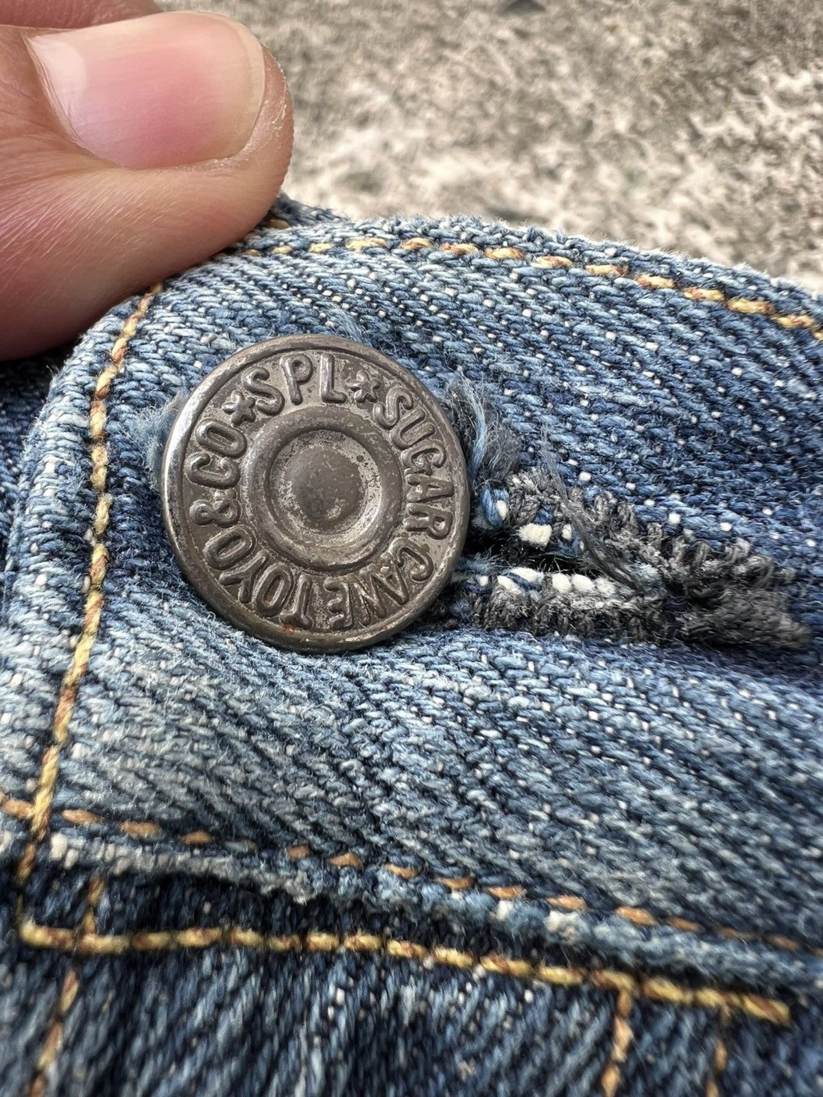 If Six Was Nine Vintage Sugar Canes Selvedge Honolulu Hawaii Distress Jean Size US 30 / EU 46 - 14 Thumbnail