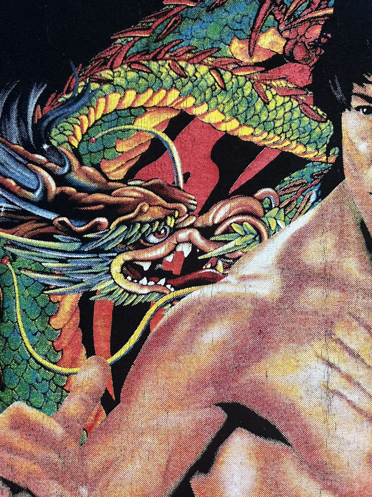Vintage Vintage Bruce Lee Dragon Japanese T-shirt Y2K 90s Size US XL / EU 56 / 4 - 9 Thumbnail