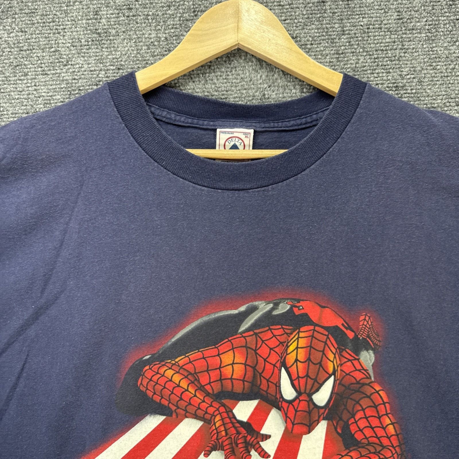 Marvel Comics Vintage Spiderman Shirt XL Navy 90s American Flag Marvel Size US XL / EU 56 / 4 - 3 Thumbnail