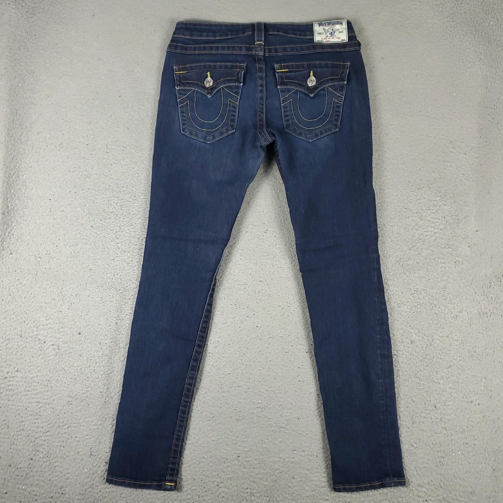 True Religion True Religion Jeans 29x30 Blue Skinny Stretch Denim Pockets Fashion Womens Size 29" - 7 Thumbnail