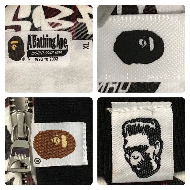 Bape BAPE GRAFFITI CHECK Shark full zip hoodie a bathing ape Size US XL / EU 56 / 4 - 8 Thumbnail