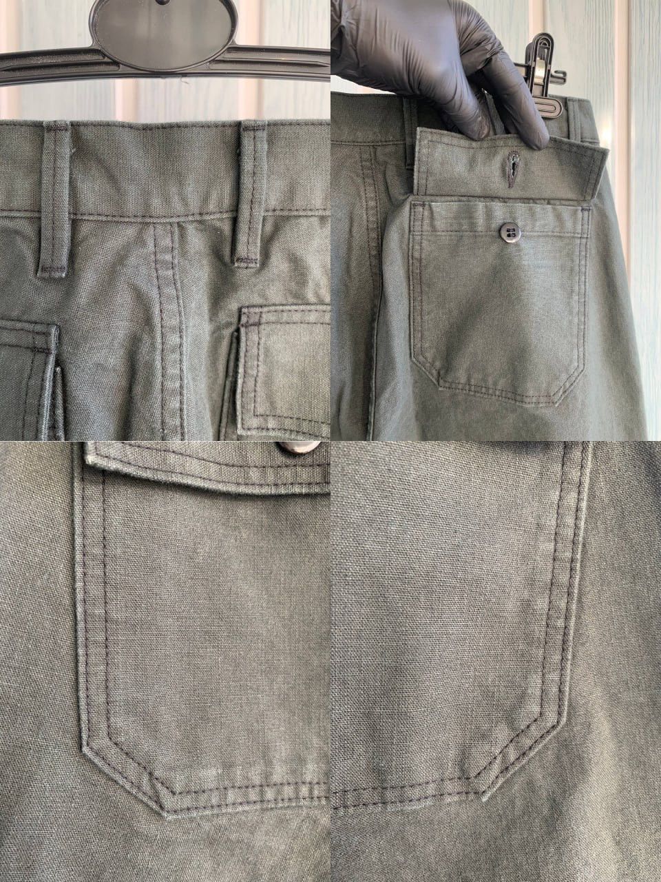 Rogue Territory Rogue Territory USA Green Cotton Tapered Selvedge Trousers Size US 33 - 24 Thumbnail