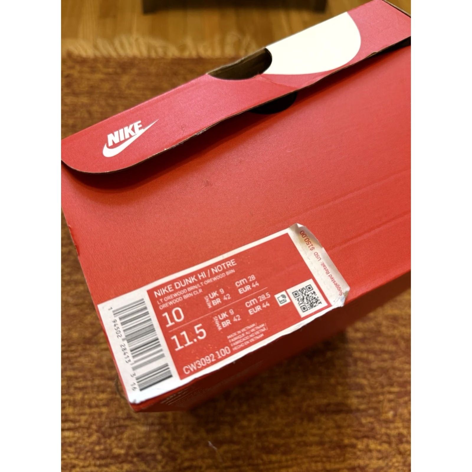 Nike Nike Dunk High Notre Oakwood Size 10 with Box Mens Brown Sneaker Nike Dunk High Box Included Size US 10 / EU 43 - 8 Thumbnail