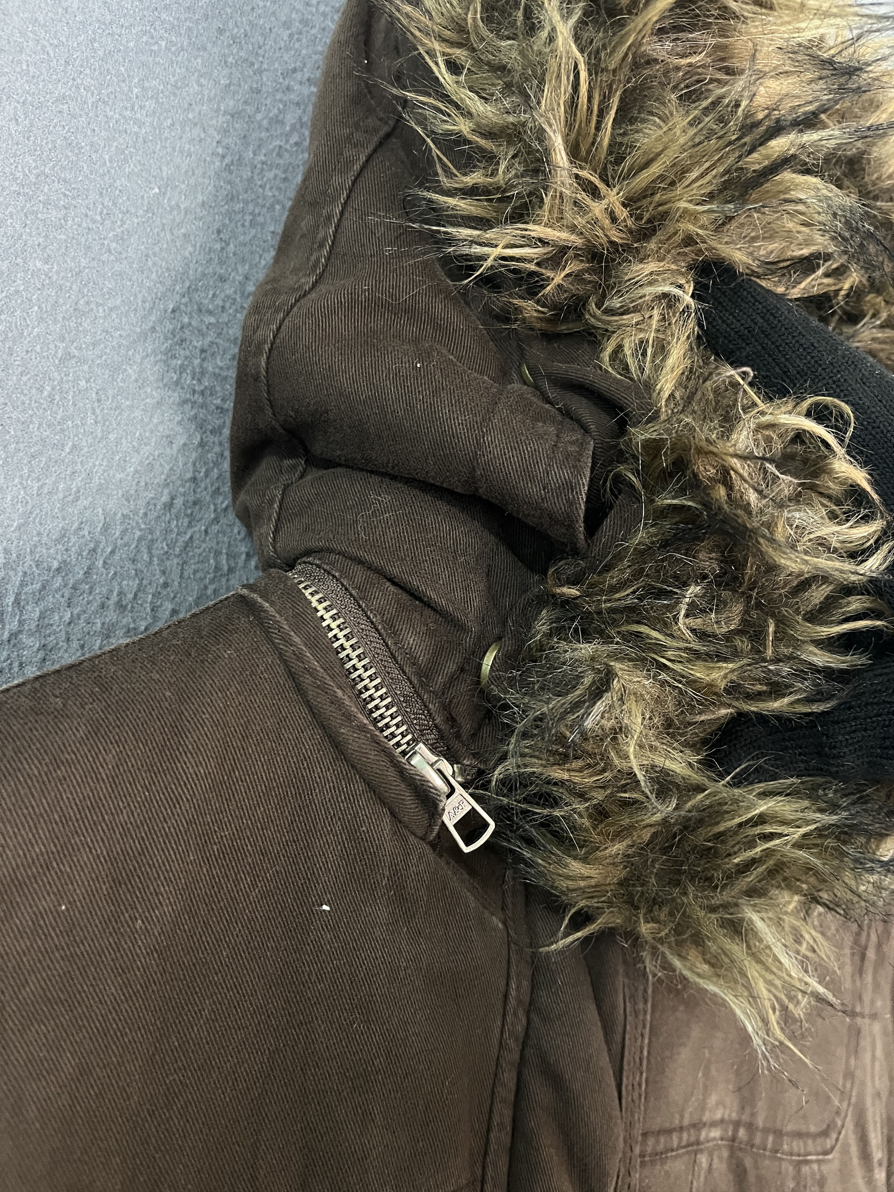 Abercrombie & Fitch 🔥Vintage Abercrombie Full Fur Hoodie Parka Jacket Size L / US 10 / IT 46 - 7 Thumbnail