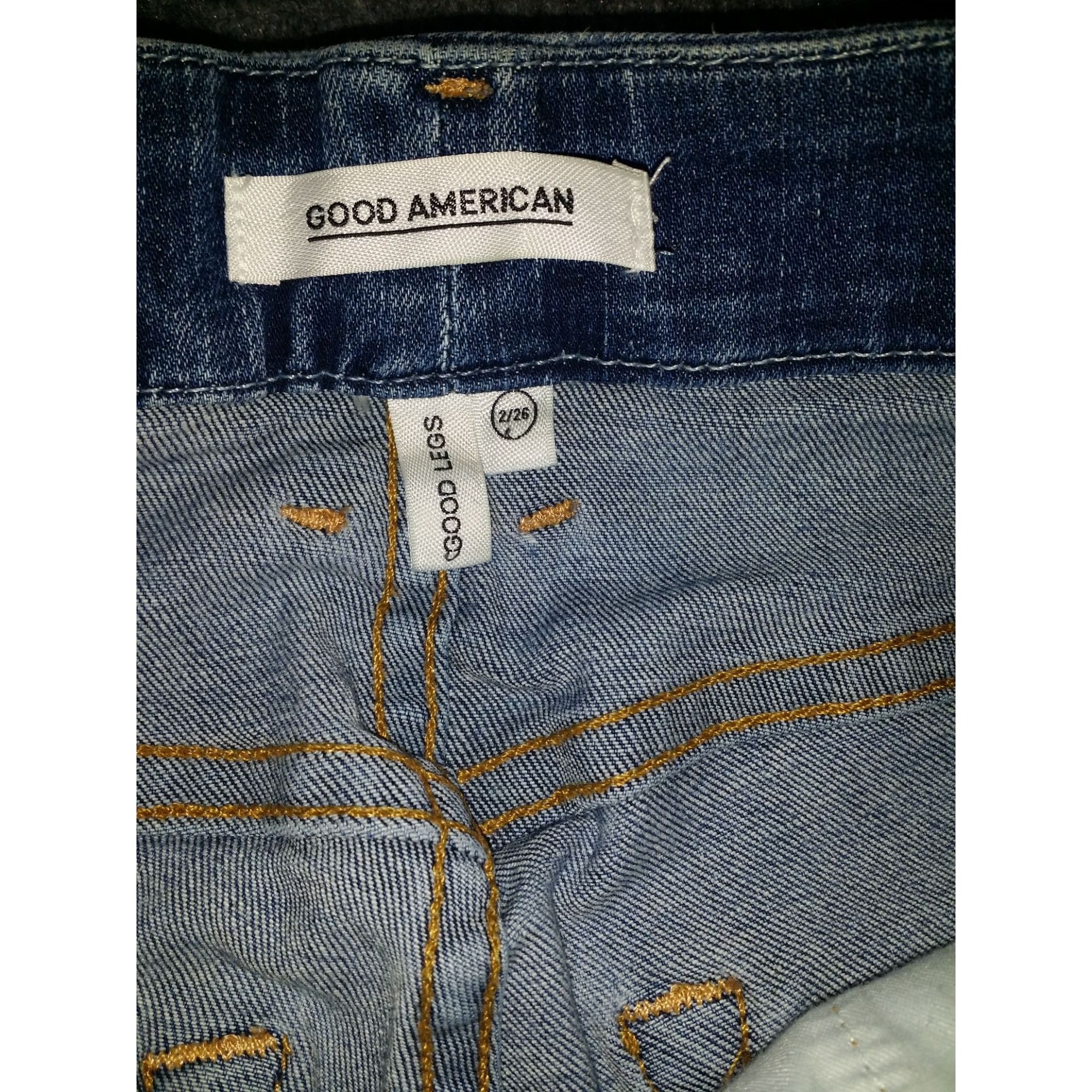 Good American Good American Crop Jeans Women Sz 2/26 Good Legs GLC148T Ski Size 26" / US 2 / IT 38 - 4 Thumbnail