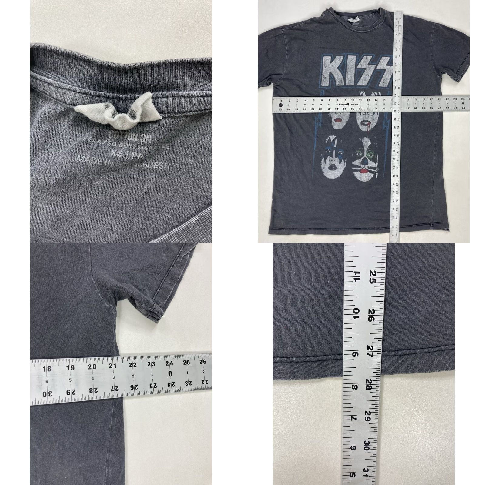 Vintage Kiss Graphic T-shirt Women XS Oversized Black Short Sleeve Music Shirt XS Women Black Kiss Size XS / US 0-2 / IT 36-38 - 8 Thumbnail