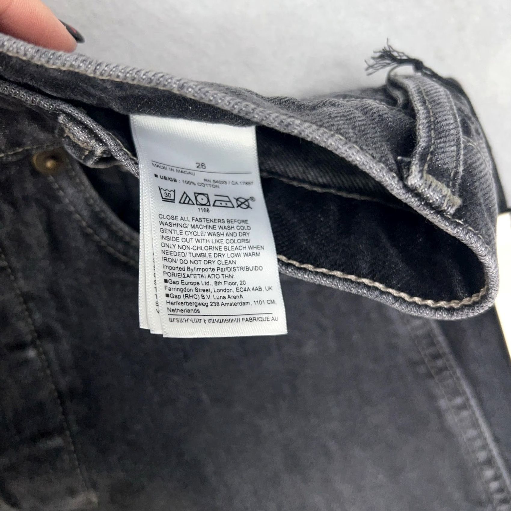 Banana Republic Banana Republic Jeans Womens 26 Washed Black Denim The Ranger Jean Button Fly Size 26" / US 2 / IT 38 - 6 Thumbnail