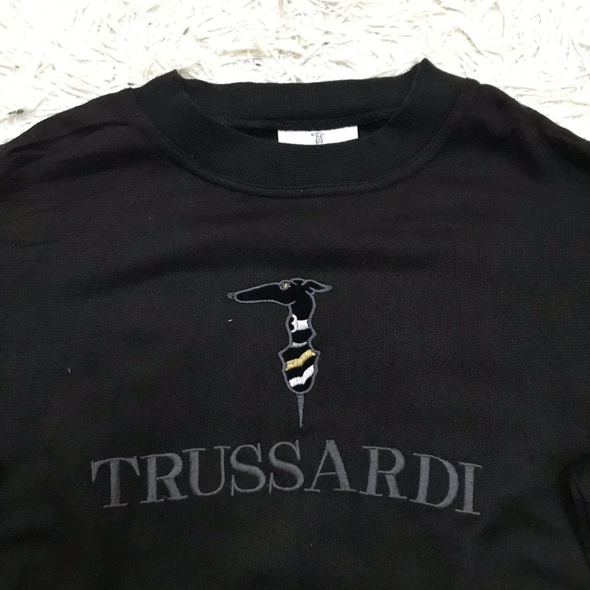 Trussardi × Vintage VINTAGE 90s TRUSARRDI EMBROIDERY LOGO SWEATSHIRT Size US M / EU 48-50 / 2 - 8 Thumbnail