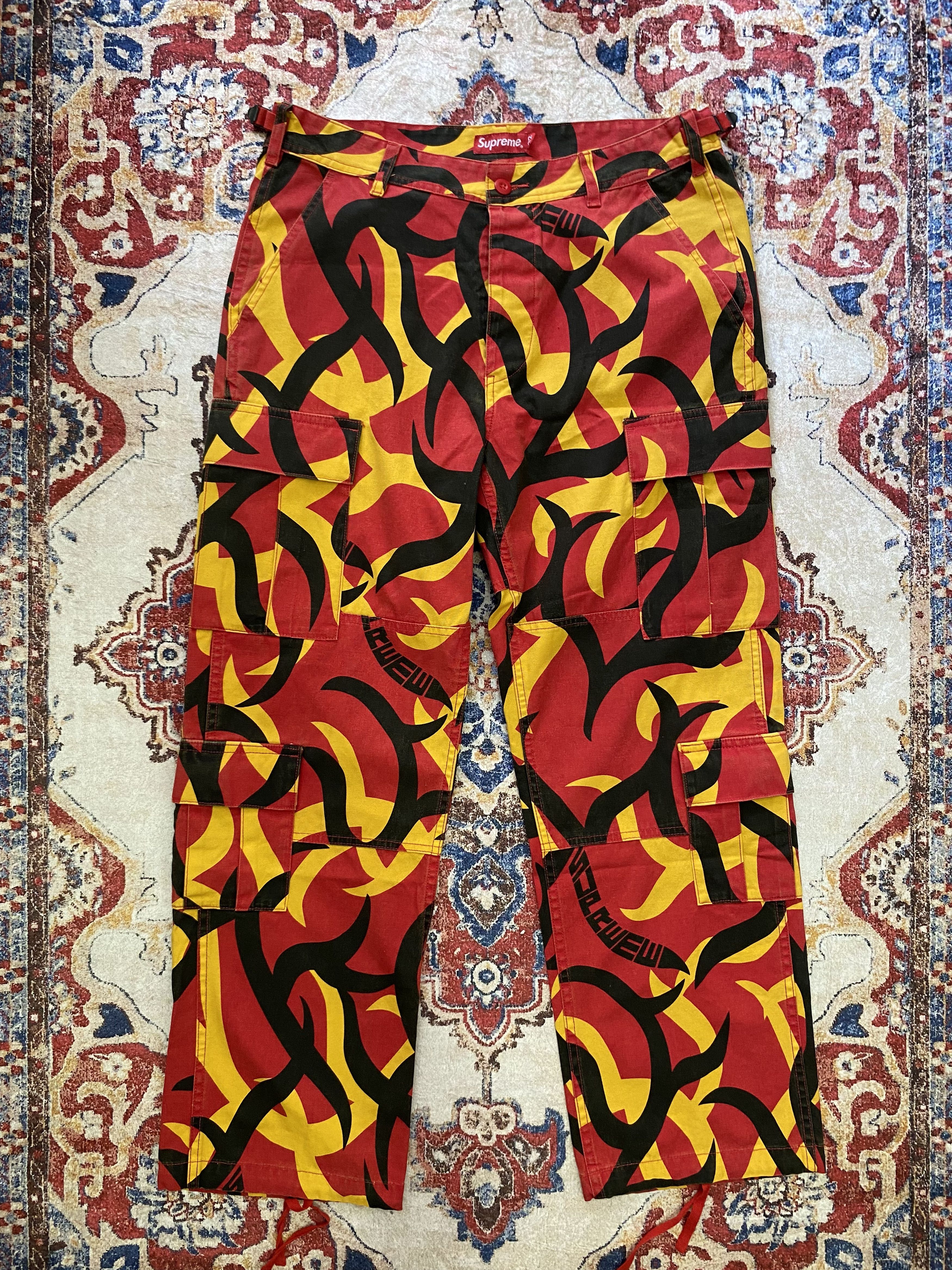 Supreme FW19 Tribal Cargo Pant - Red
