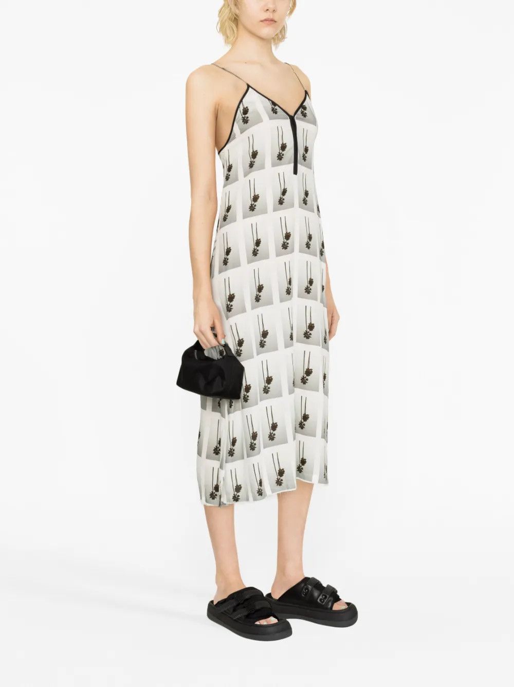Palm Angels o1y1125 Midi Dress in Multicolor Size XS / US 0-2 / IT 36-38 - 2 Thumbnail