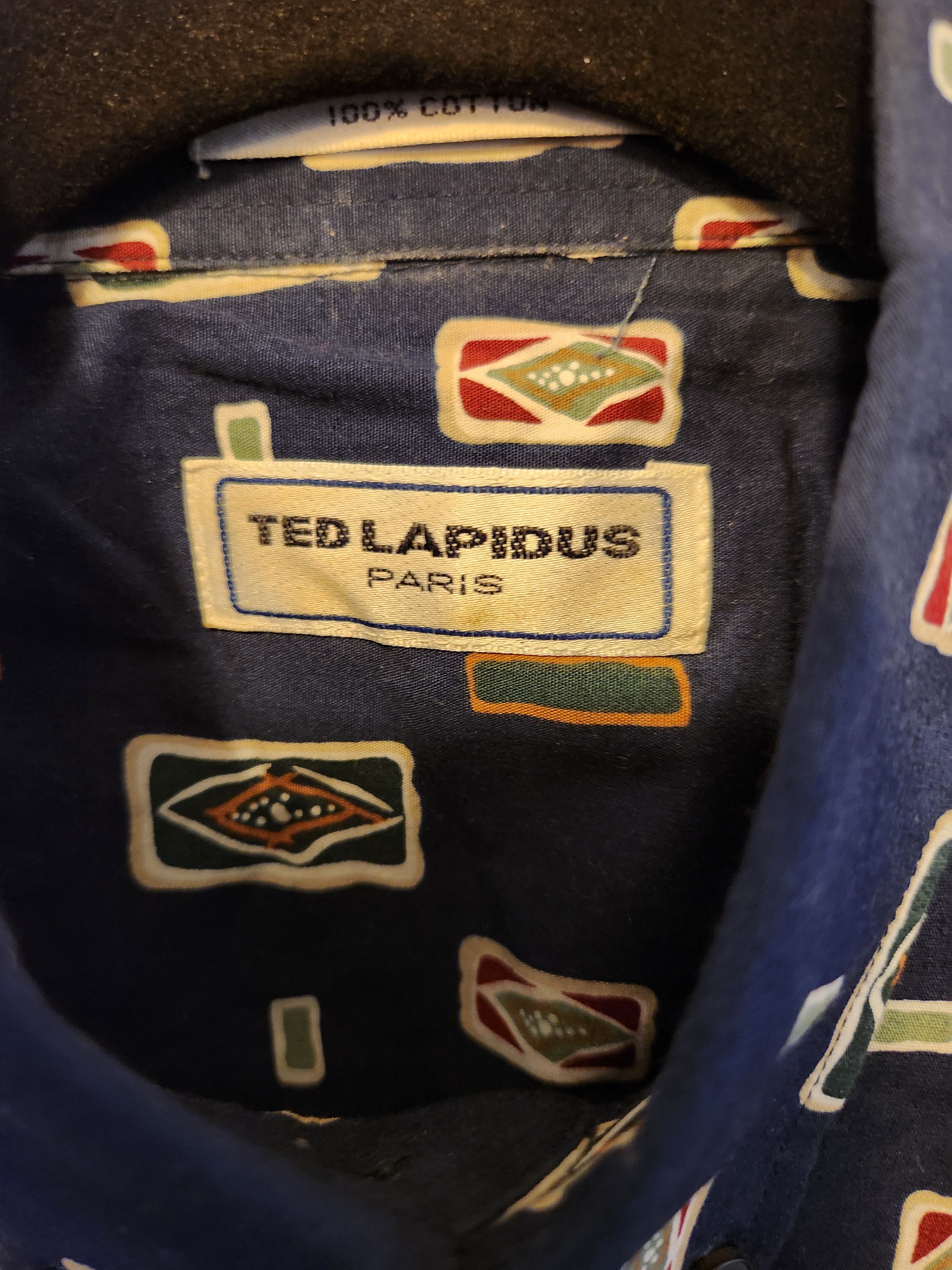 TED LAPIDUS Vintage 100% Cotton Short Sleeve Shirt Size US M / EU 48-50 / 2 - 3 Thumbnail