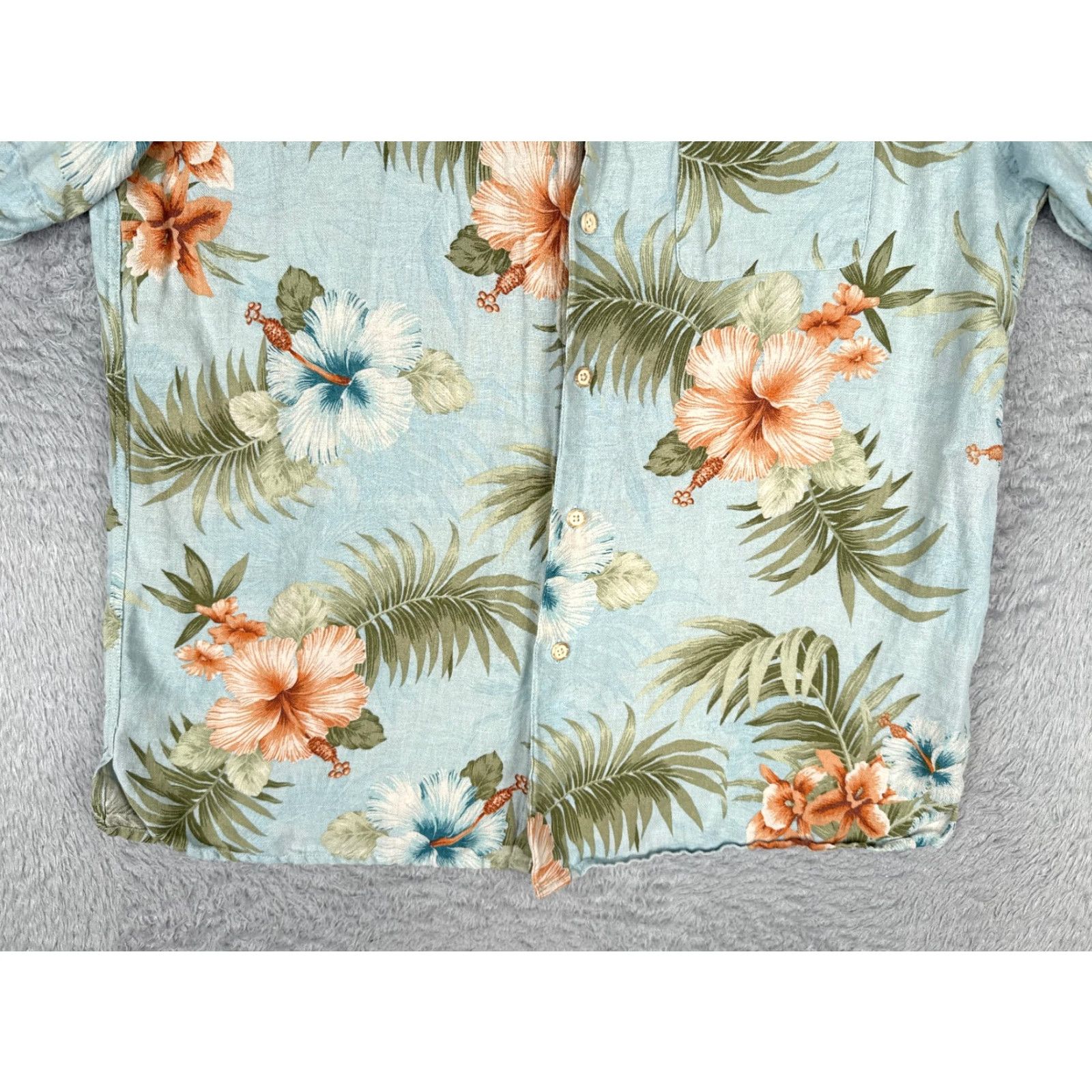 Tasso Elba Tasso Elba Shirt Men Medium Blue Floral Palm Leaf Silk Blend Hawaiian Size US M / EU 48-50 / 2 - 5 Thumbnail