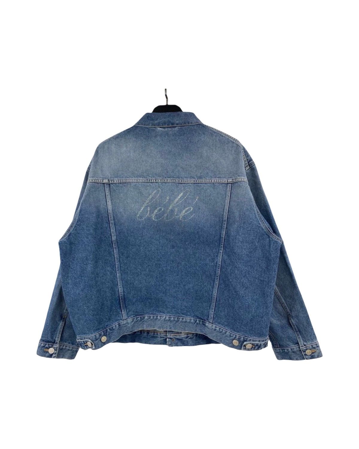 Balenciaga Balenciaga Bébé Crystal Logo Denim Jacket FR36 Blue Size S / US 4 / IT 40 - 1 Thumbnail