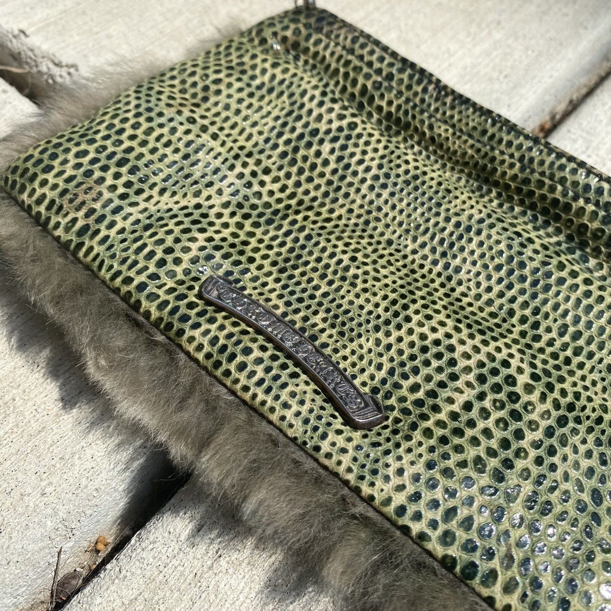 Chrome Hearts Chrome Hearts Rabbit Fur Green Lizard Skin Coin Zip Wallet Size ONE SIZE - 3 Thumbnail