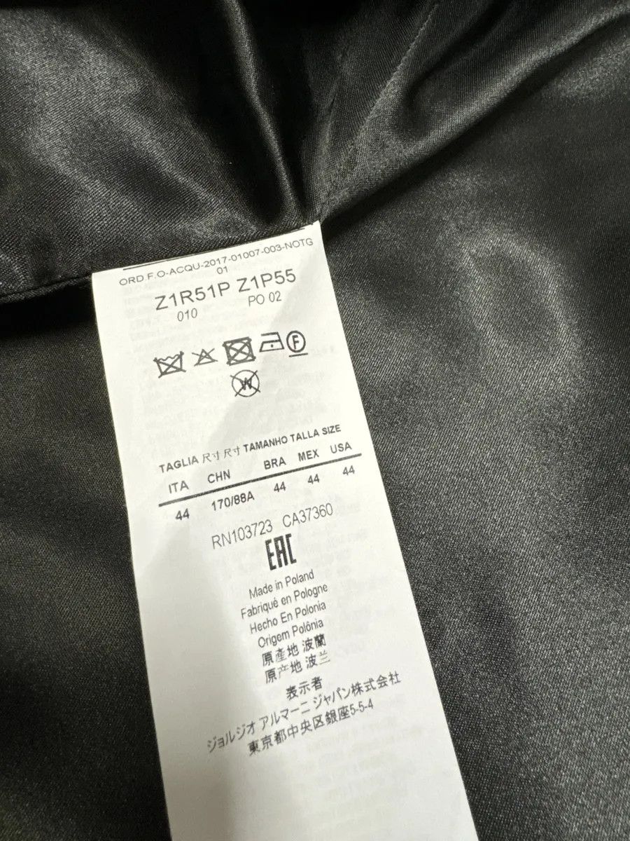 Designer × Emporio Armani × Vintage SS2017 Emporio Armani Dark Grey Metalic Lamb Leather Jacket Size US M / EU 48-50 / 2 - 12 Thumbnail