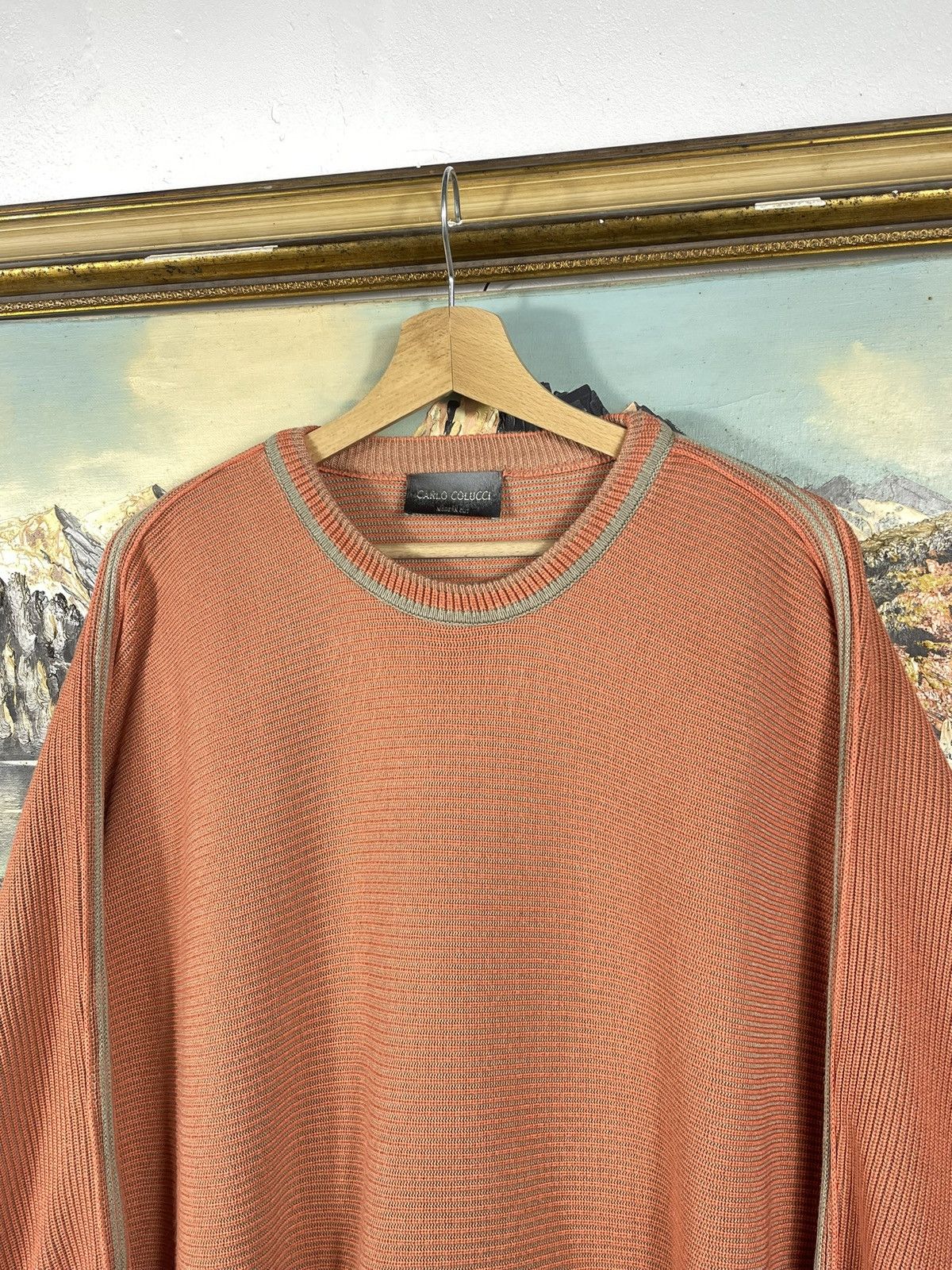 Carlo Colucci × Coogi × Vintage Vintage Carlo Colucci Coogi Style Cable Knitwear Jumper Pull Size US XL / EU 56 / 4 - 4 Thumbnail
