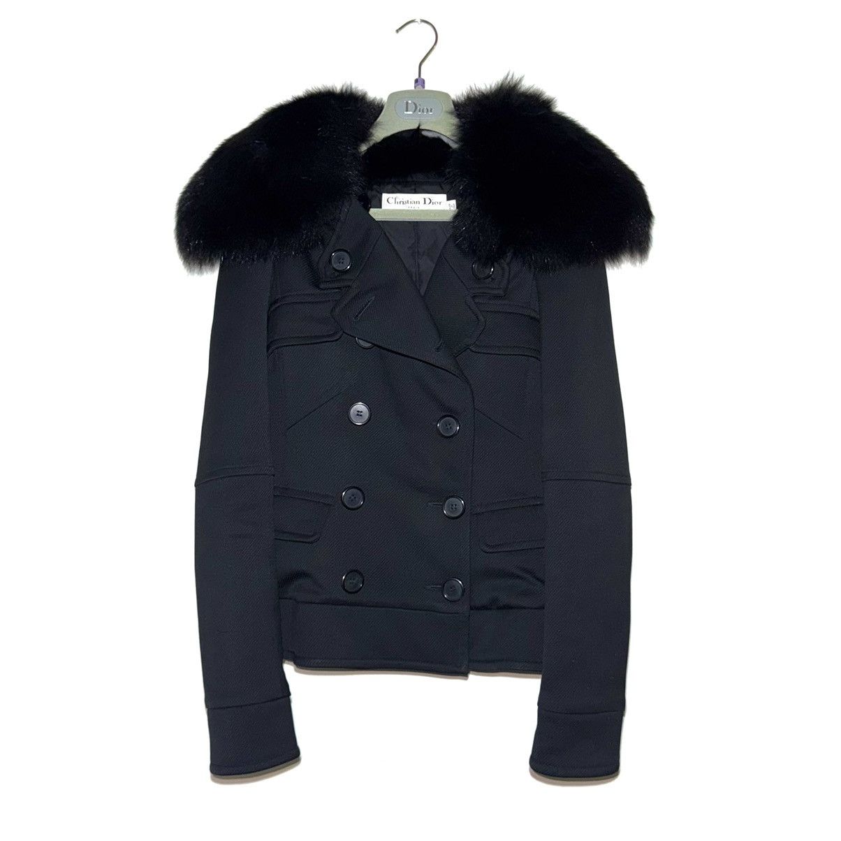 Vintage Christian Dior fox fur collar jacket