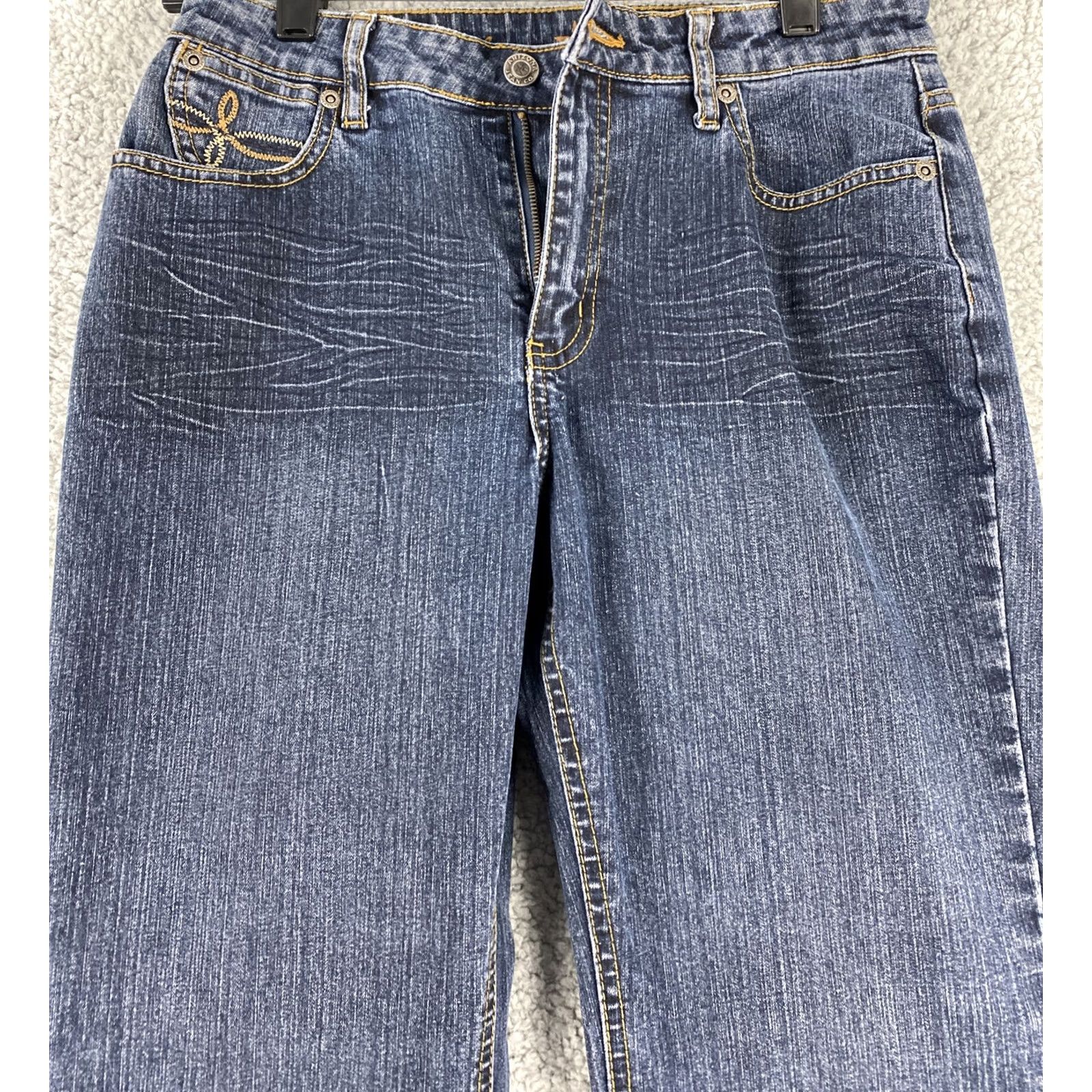 Vintage Arizona Jeans Blue Women’s Jeans Size 16 Slim Delgado Wide Leg Denim Regular Rise 27.5in Size 38" / US 16 / IT 52 - 2 Thumbnail