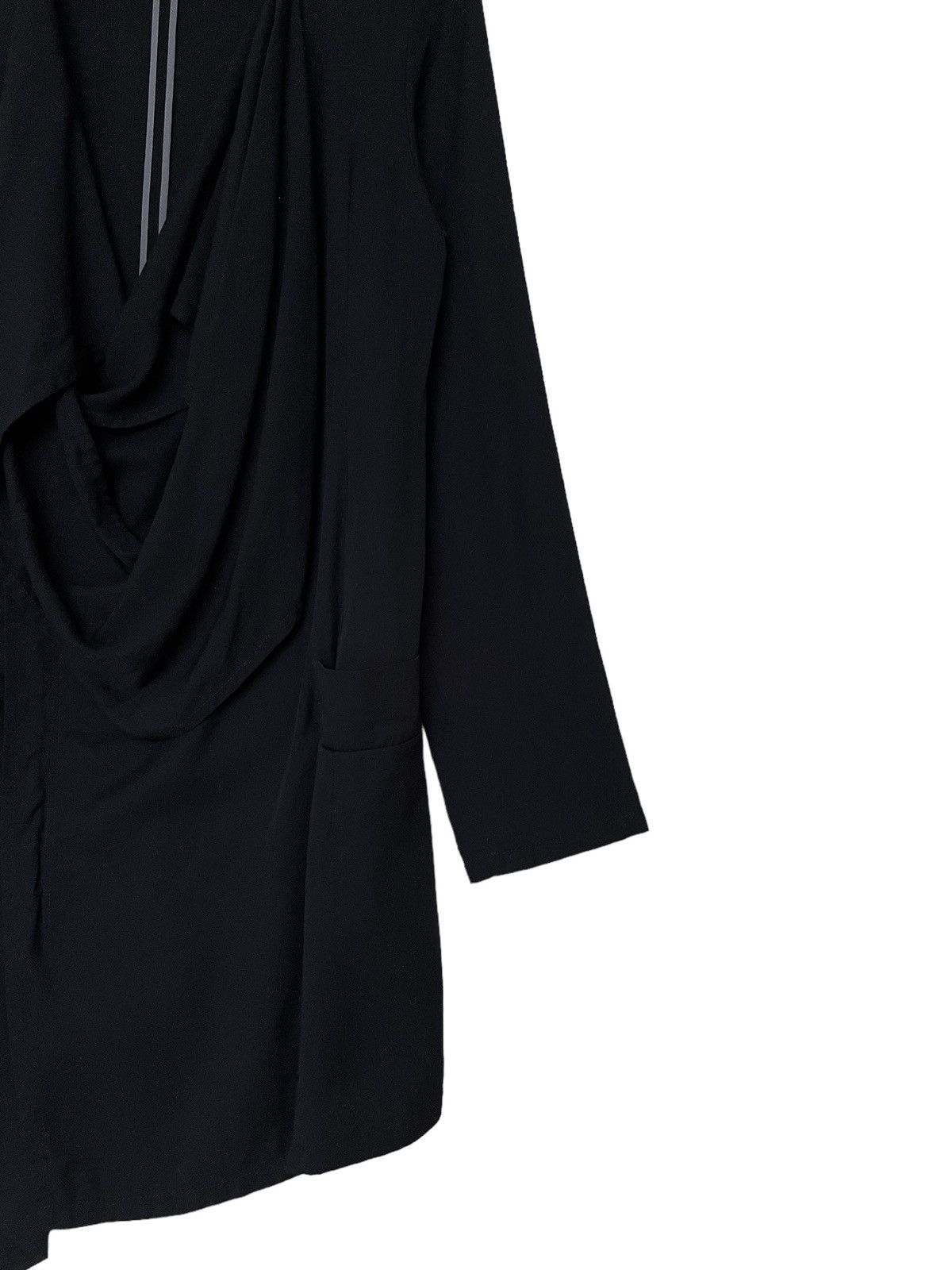 Japanese Brand × Limi Feu Vintage Japanese Brand Black Draped Dress 2000s Size M / US 6-8 / IT 42-44 - 3 Thumbnail