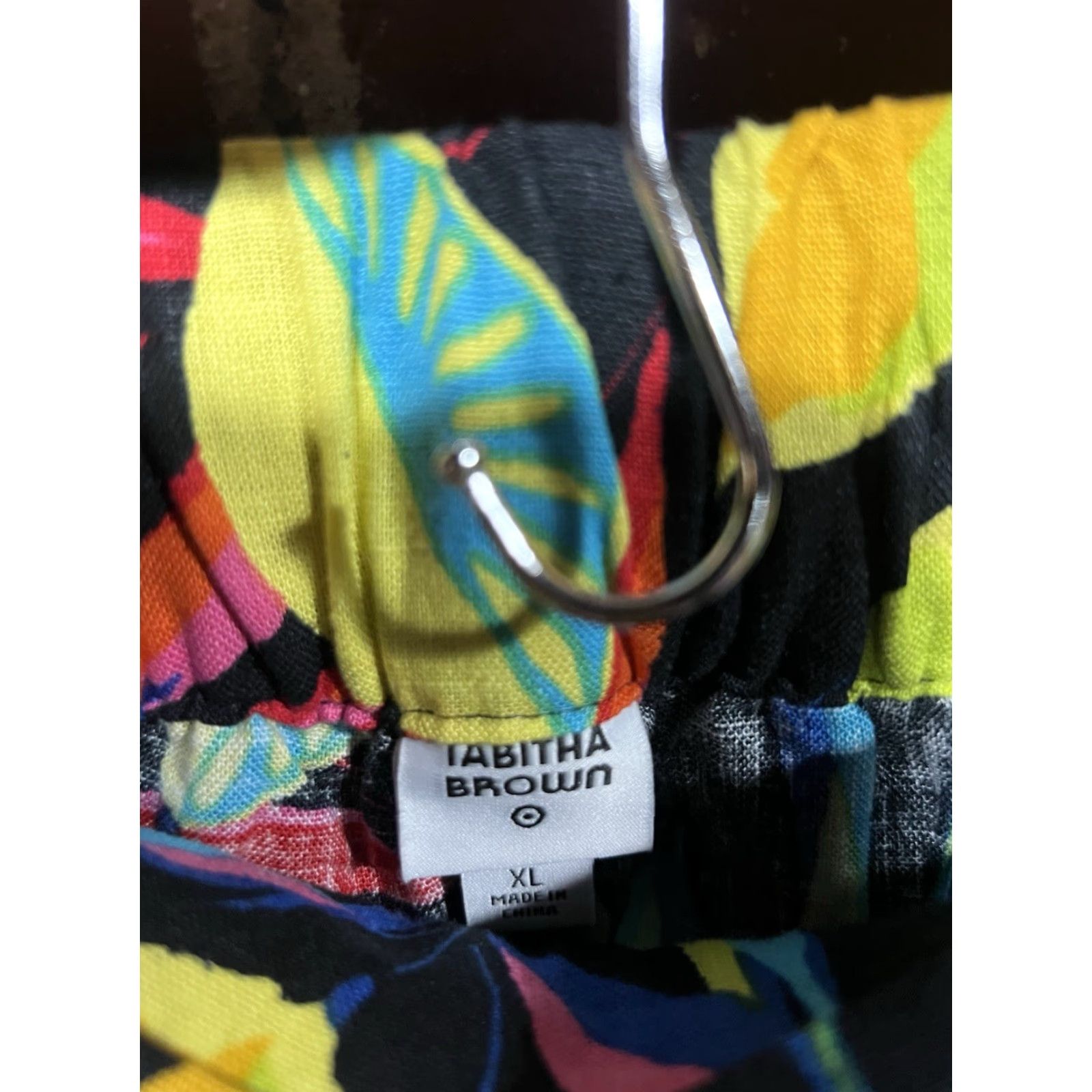 Vintage Tabitha Brown Target Lemon Print Wide Leg Linen Blend Beachy Pants XL Size 40" / US 18 - 3 Thumbnail