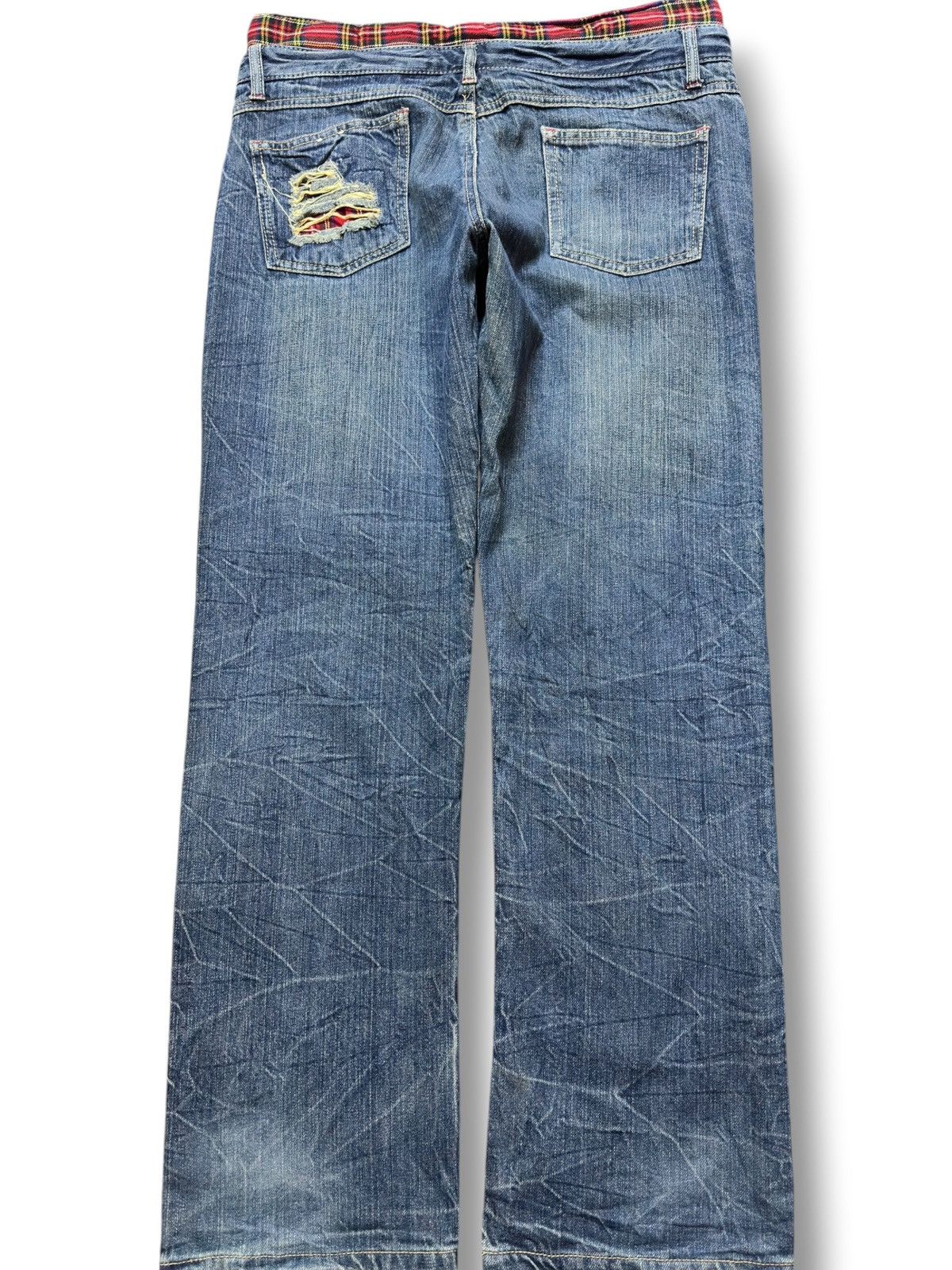 Hysteric Glamour Vintage Japanese Brand Double Waist Ripped Distressed Denim Size US 33 - 4 Thumbnail