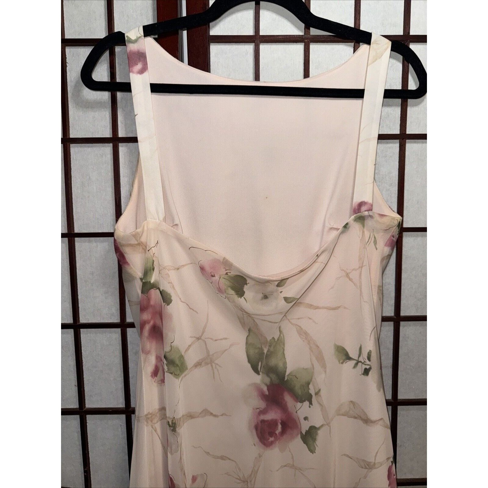 Alan Paine Alyn Paige Womens Slip Dress Size 9/10 Pink Green Brown Flor Size L / US 10 / IT 46 - 7 Thumbnail