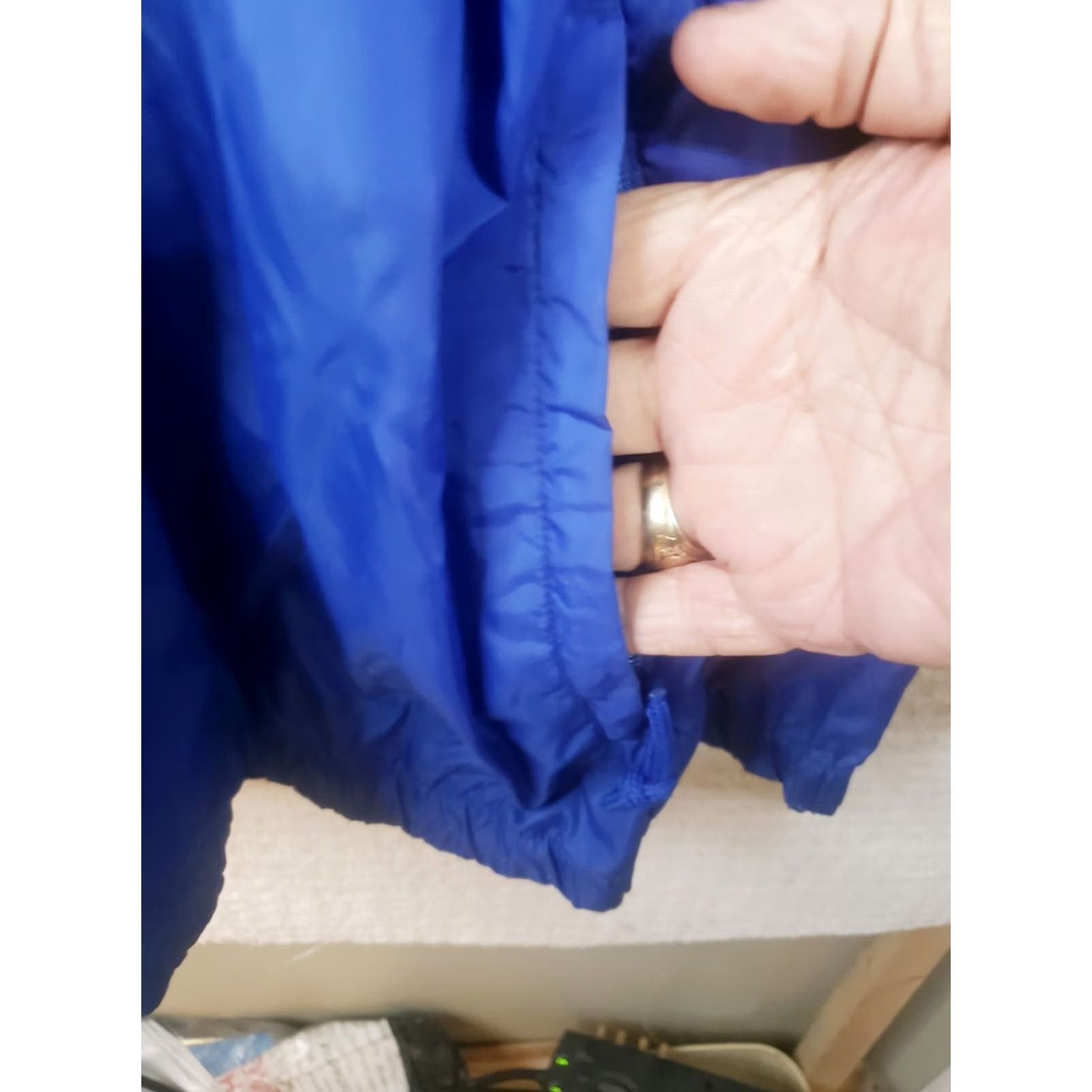 Eddie Bauer Eddie Bauer Rain Jacket Parka Blue XL Stowaway Hood Full Zip Men Coat Size US XL / EU 56 / 4 - 5 Thumbnail