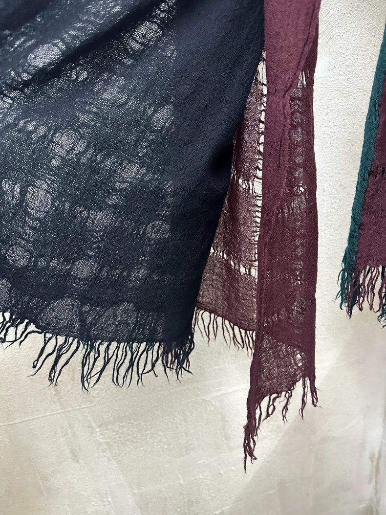 Y's Y's Triple Destruction Color-Block Scarf Size ONE SIZE - 5 Thumbnail