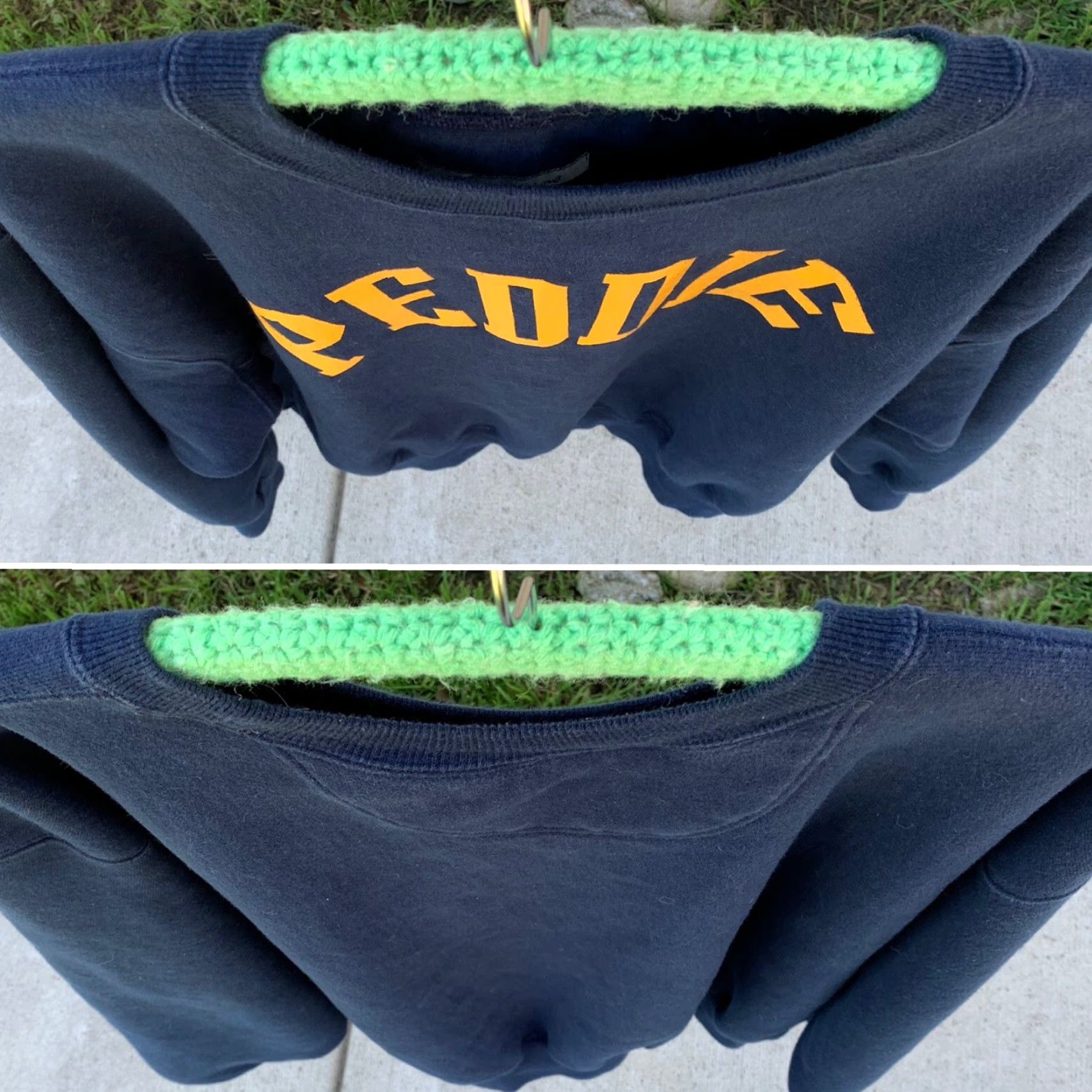 Champion VINTAGE PEDDIE Champion Reverse Weave XL Long Sleeve Pullover Sweatshirt Blue Men Regular Graphic Print School Pattern Size US XL / EU 56 / 4 - 4 Thumbnail