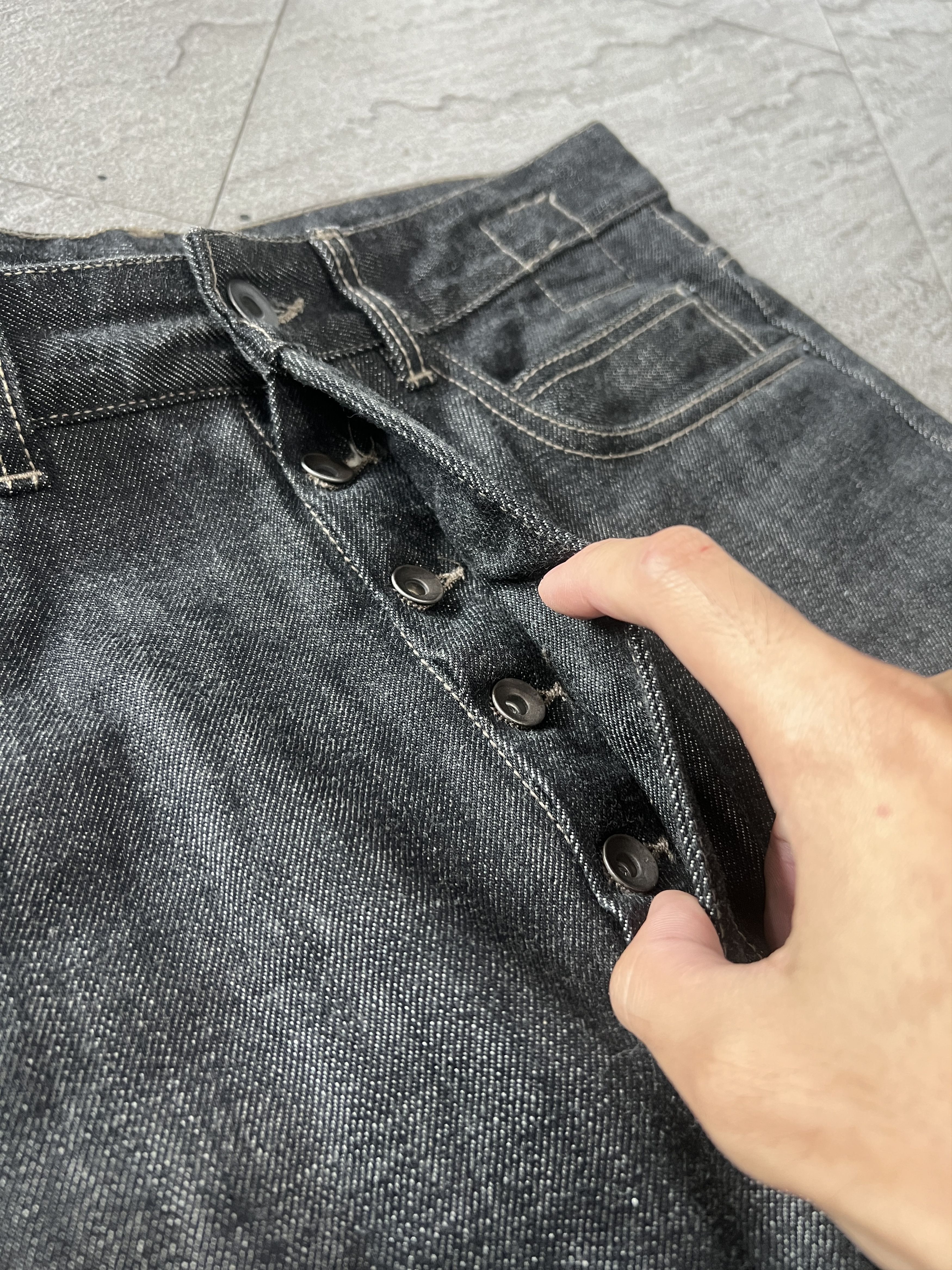 Rick Owens Drkshdw Rick Owens DRKSHDW Sarouel Cropped Denim Pants Size US 30 / EU 46 - 4 Thumbnail