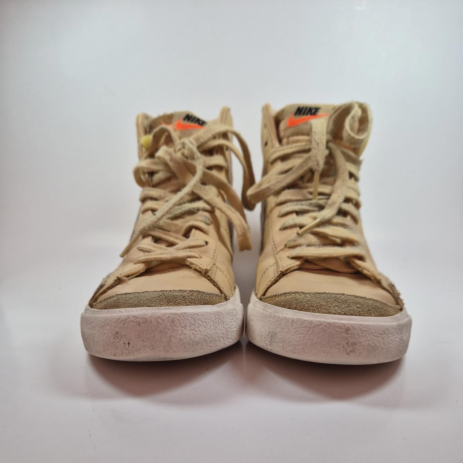 Nike Nike Womens 9 Blazer High Top Sneakers Tan Pink Faux Leather Size US 9 / IT 39 - 4 Thumbnail