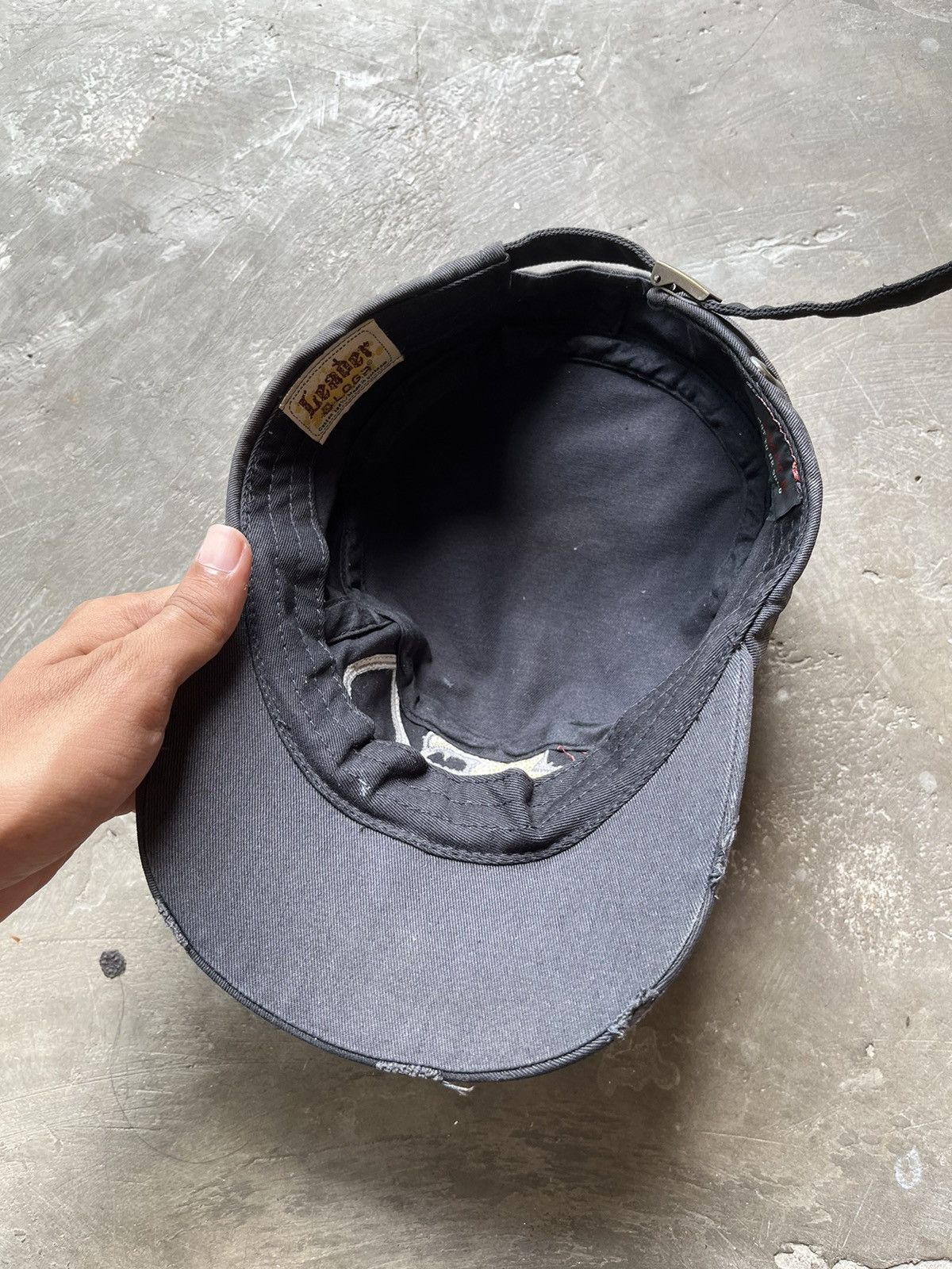 Hysteric Glamour × Japanese Brand × Le Grande Bleu (L.G.B.) Y2K DISTRESSED CADET HAT SAMPLE Size ONE SIZE - 4 Thumbnail