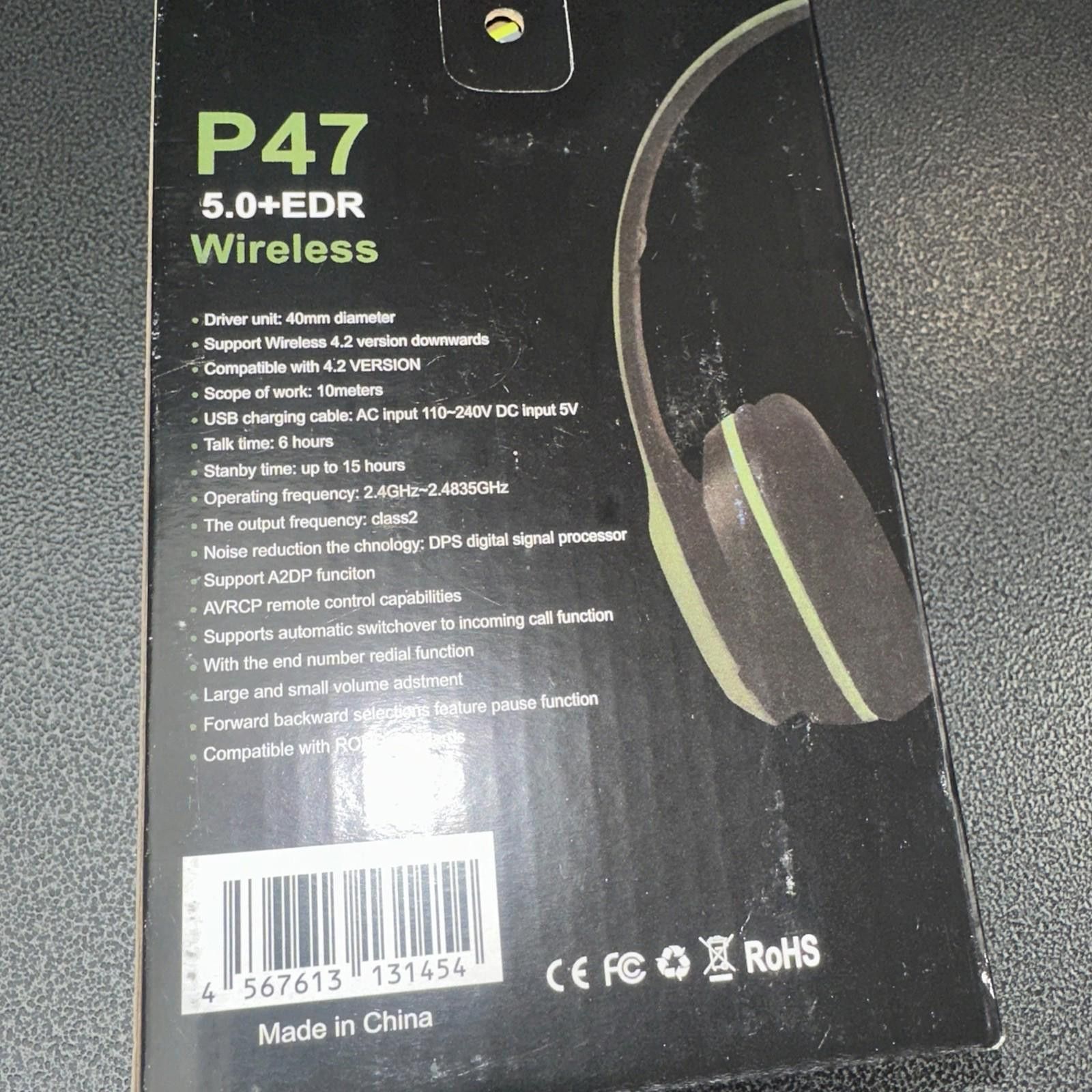 The Unbranded Brand Wireless Bluetooth Headphones with Noise Cancelling Over-Ear Size ONE SIZE - 2 Thumbnail