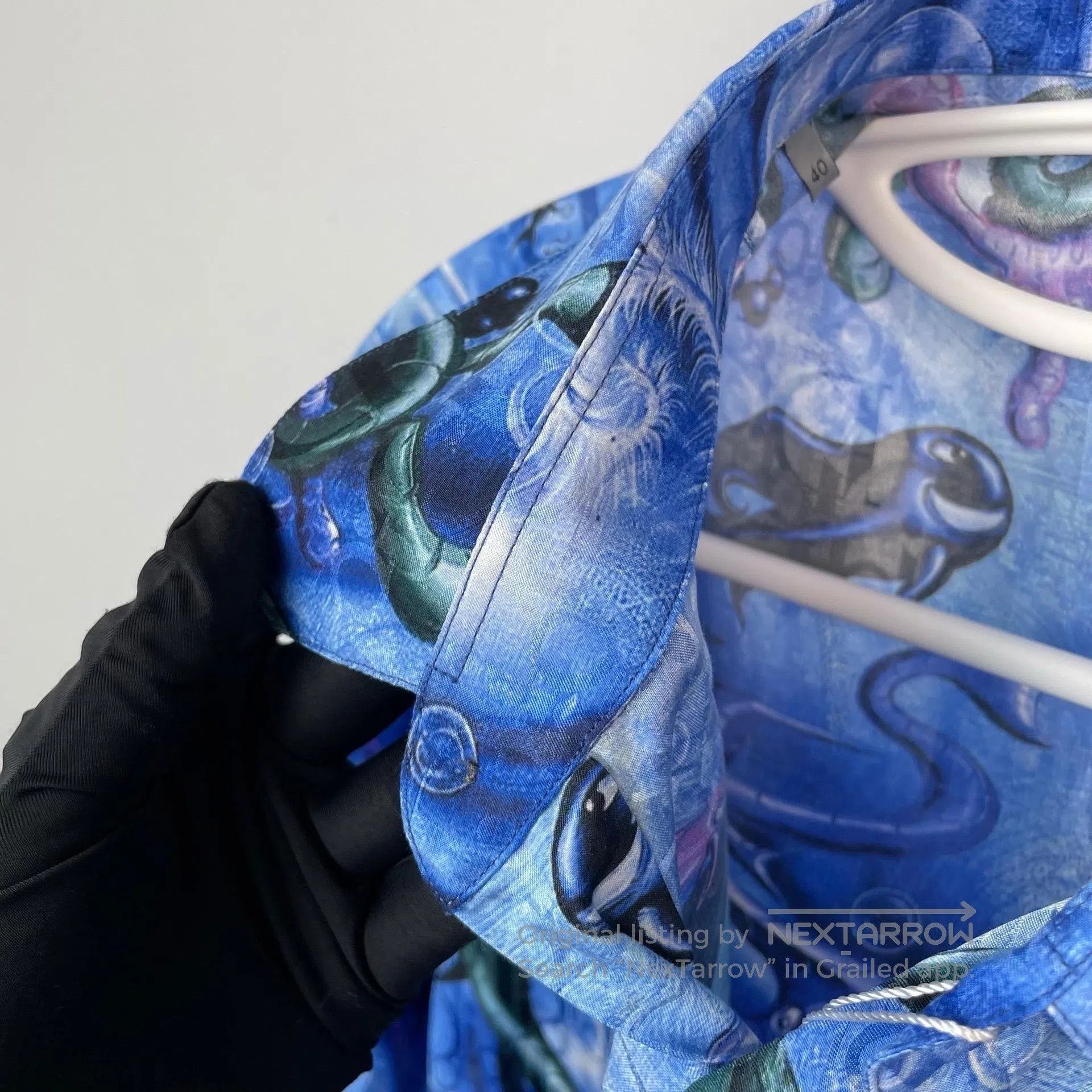 Dior Dior Underwater World Pattern Jacquard Short Sleeve Shirt| Size S / US 4 / IT 40 - 9 Thumbnail