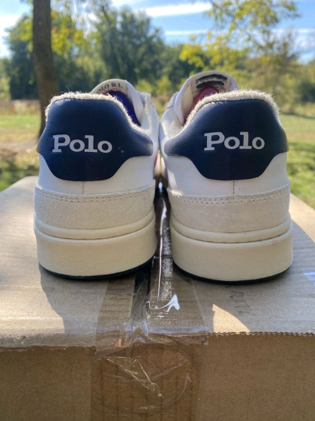 Ralph Lauren Ralph Lauren Polo Court Sneakers White Navy Red Retro 001 Size US 8.5 / EU 41-42 - 5 Thumbnail