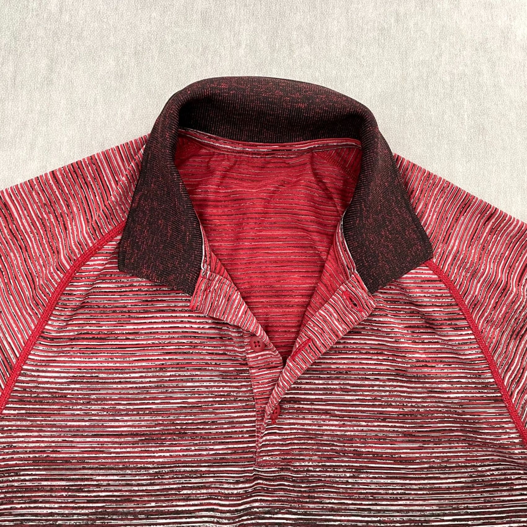 Lululemon Lululemon Shirt Polo Adult Medium M Black Red Metal Vent Tech Short Sleeve Mens Size US M / EU 48-50 / 2 - 3 Thumbnail
