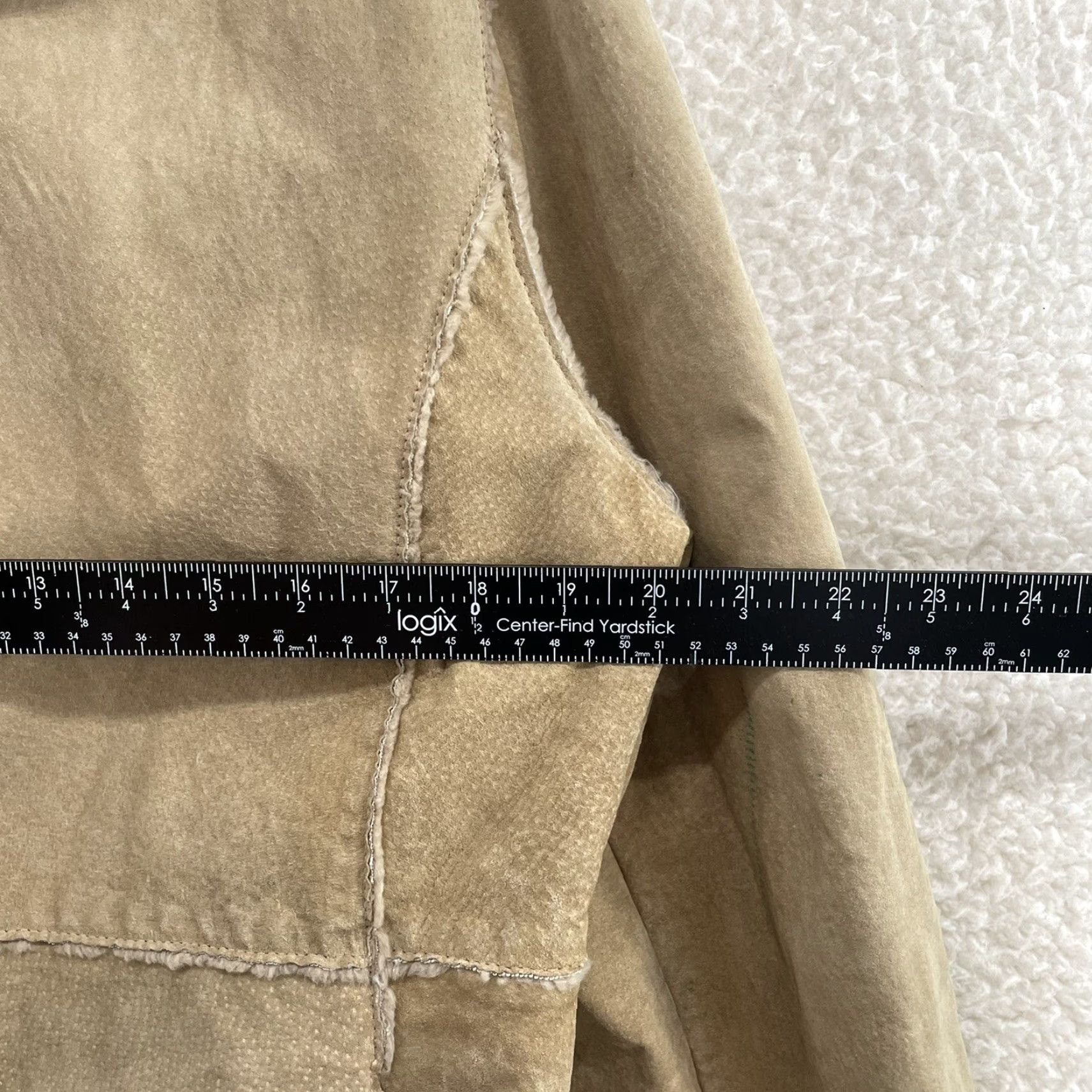 Guess GUESS Suede Leather Coat 90s Y2K Vintage Large L Tan Beige Faux Fur Afghan Penny Lane Mens Size L / US 10 / IT 46 - 7 Thumbnail